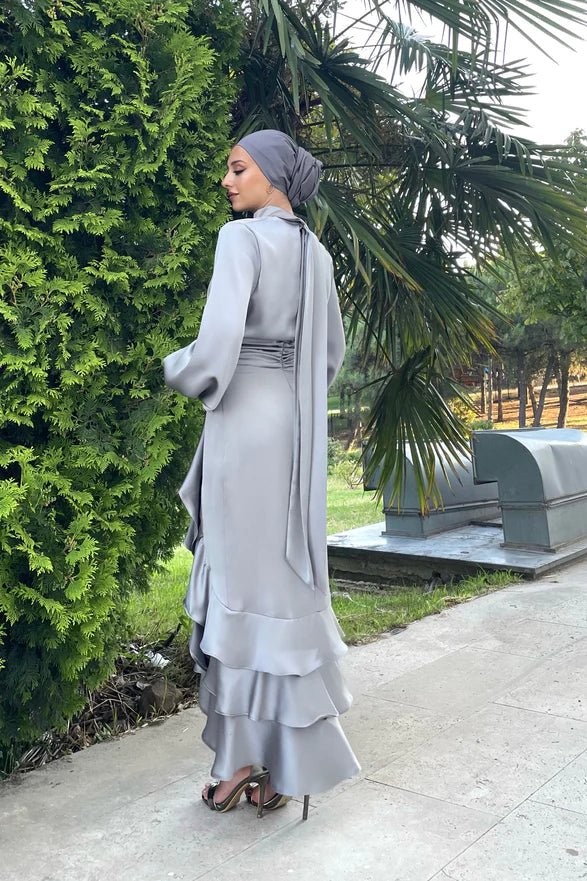 Arya Hijab Suit - Gray