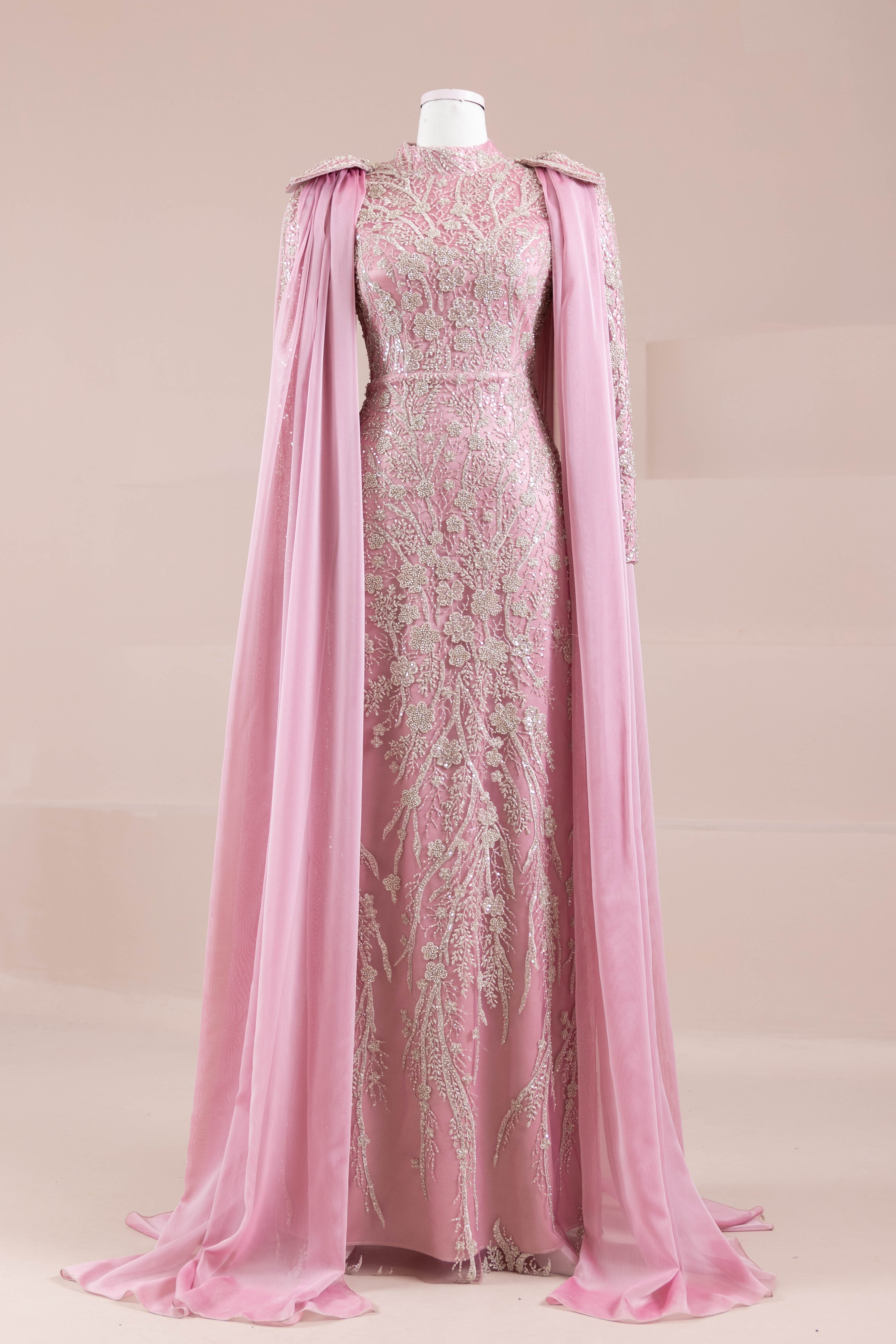 Glam Tesettür Abiye - Rose