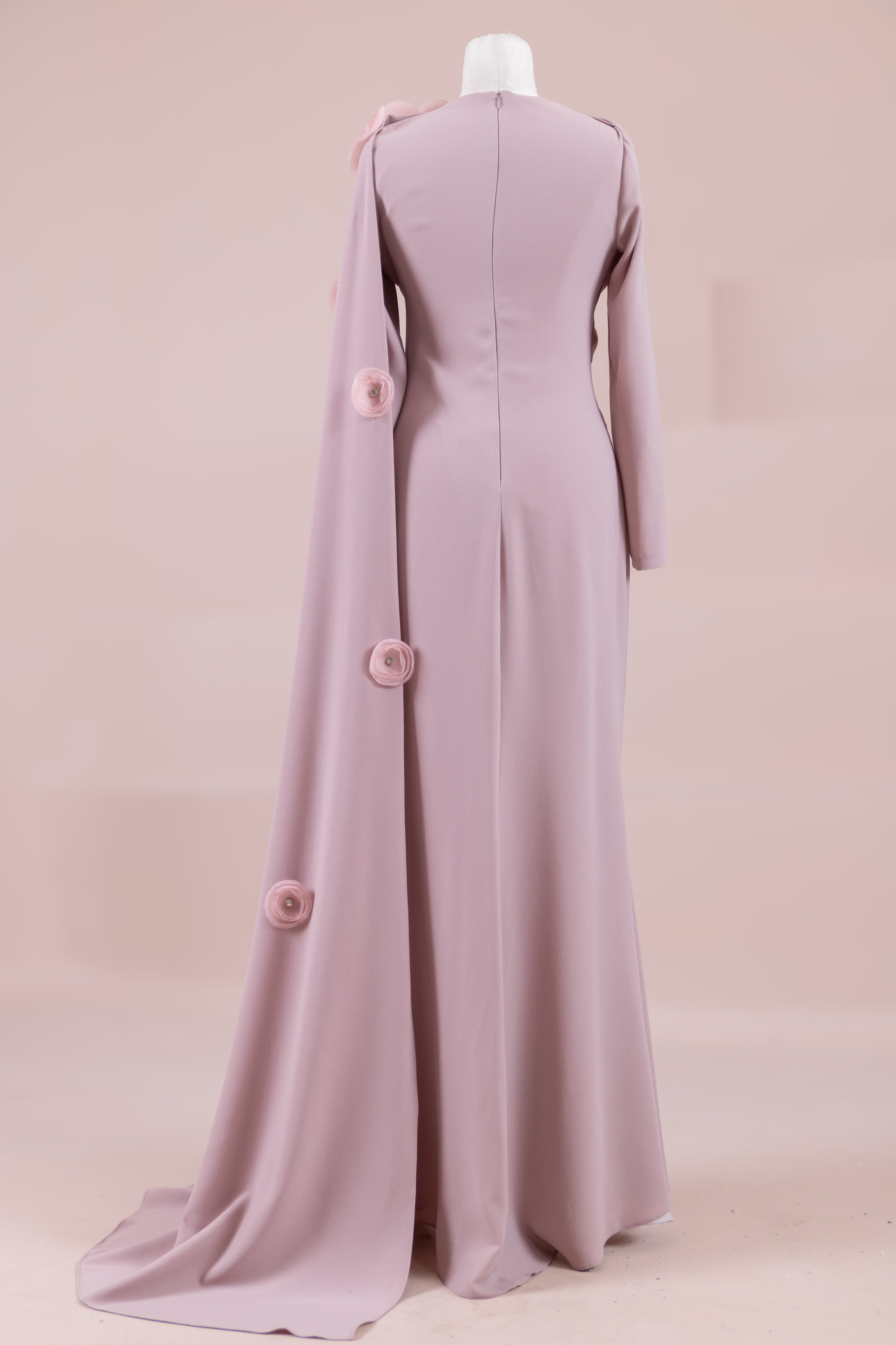 Mire Tesettür Abiye - Powder Pink