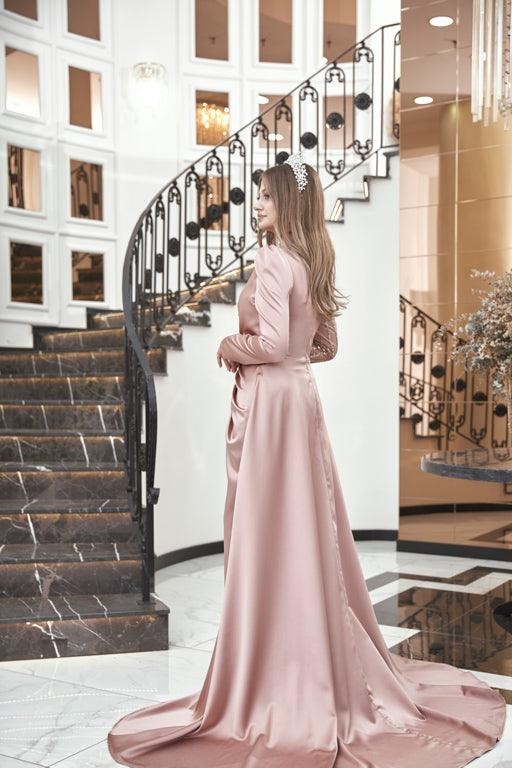 Helen Hijab Evening Dress - Copper