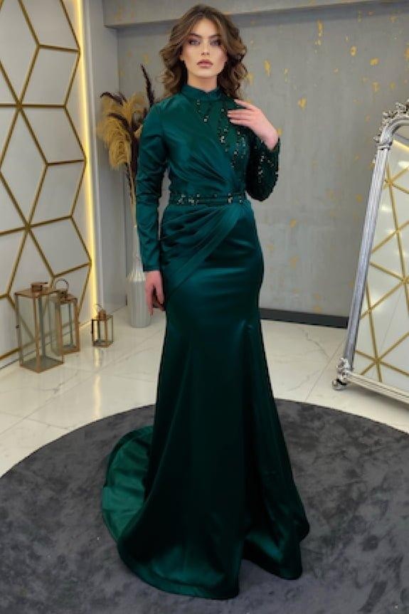 Sufa Hijab Abendkleid – Smaragd