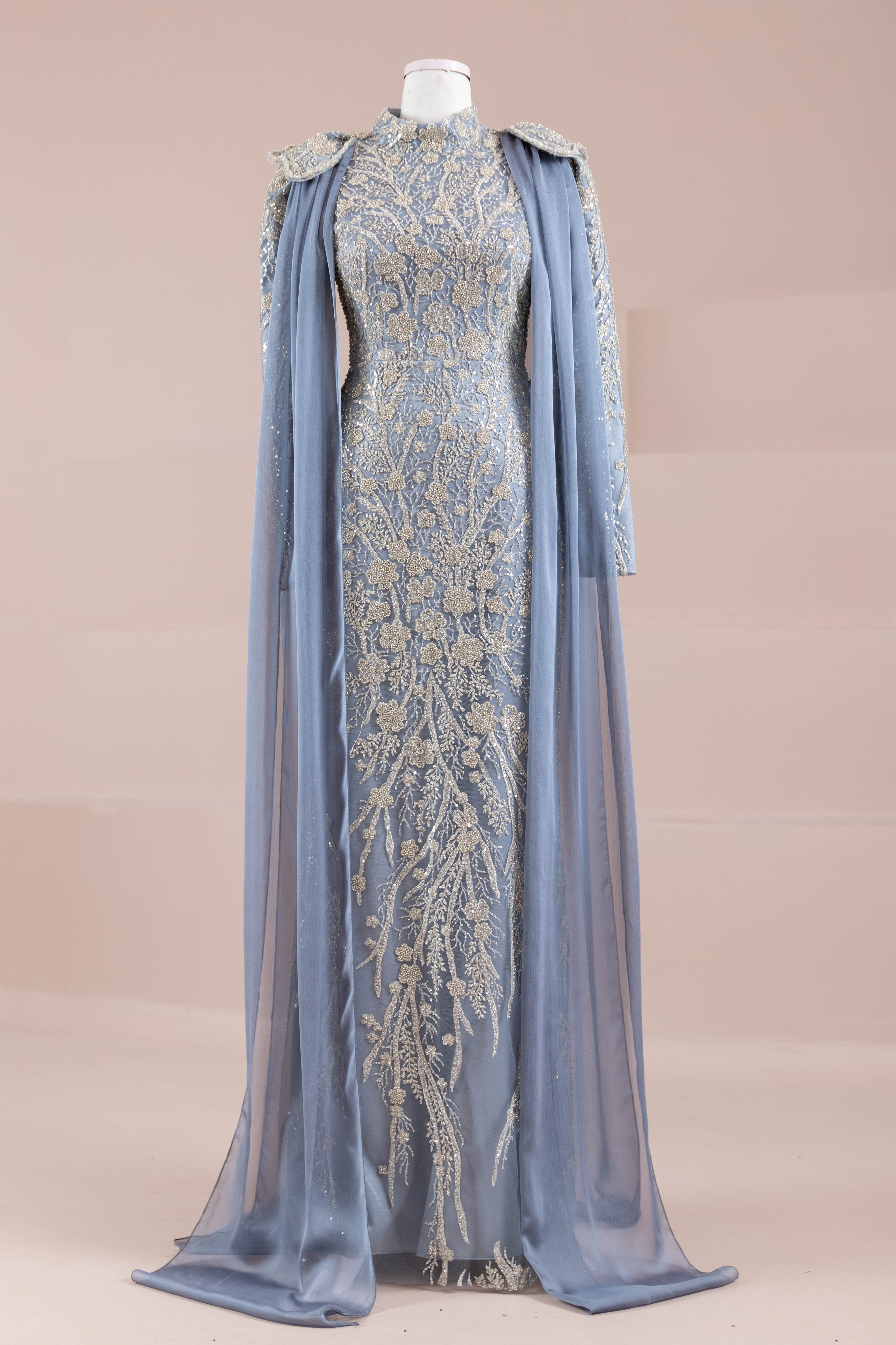 Glam Tesettür Abiye - Blue