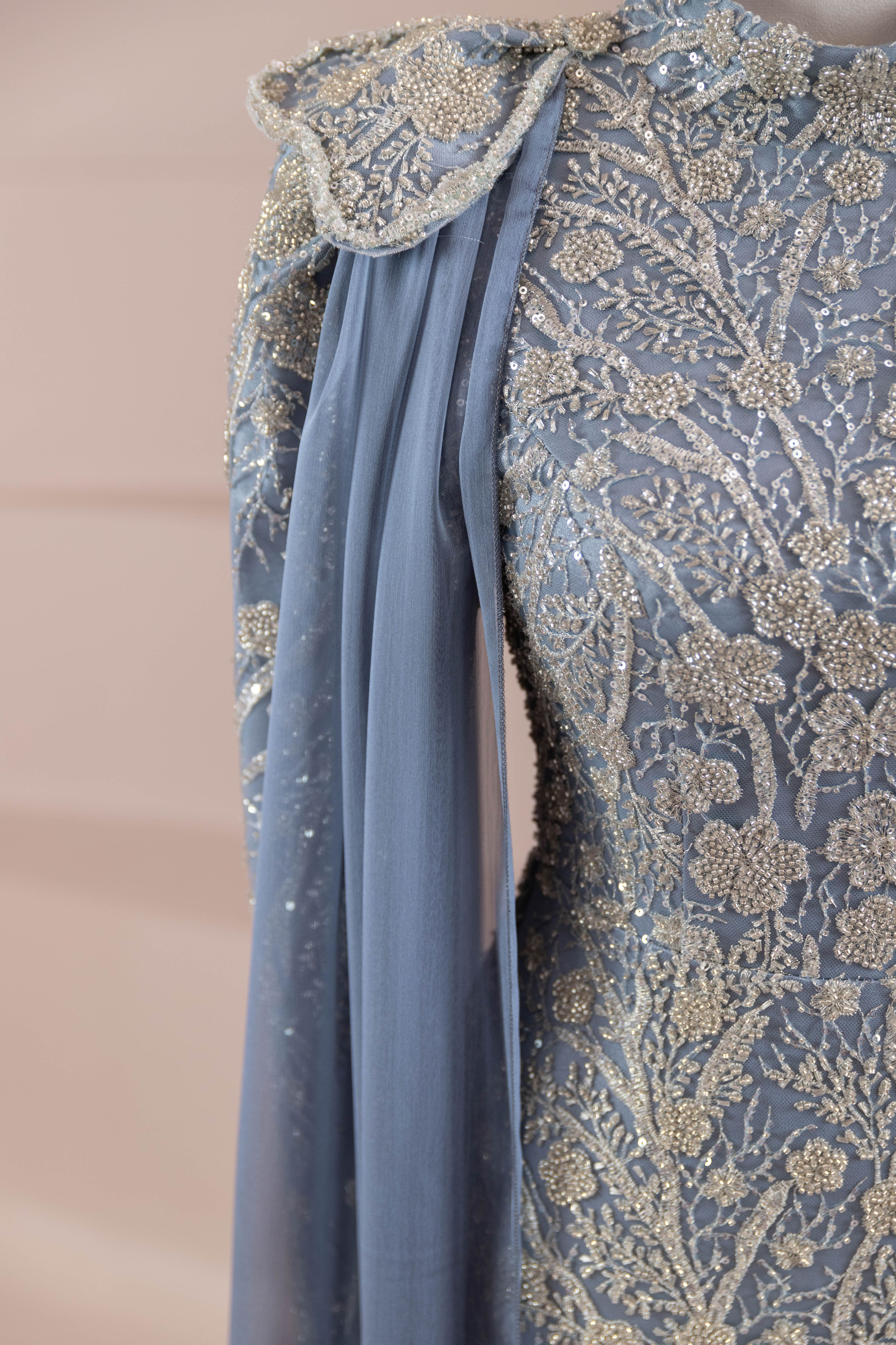 Glam Tesettür Abiye - Blue