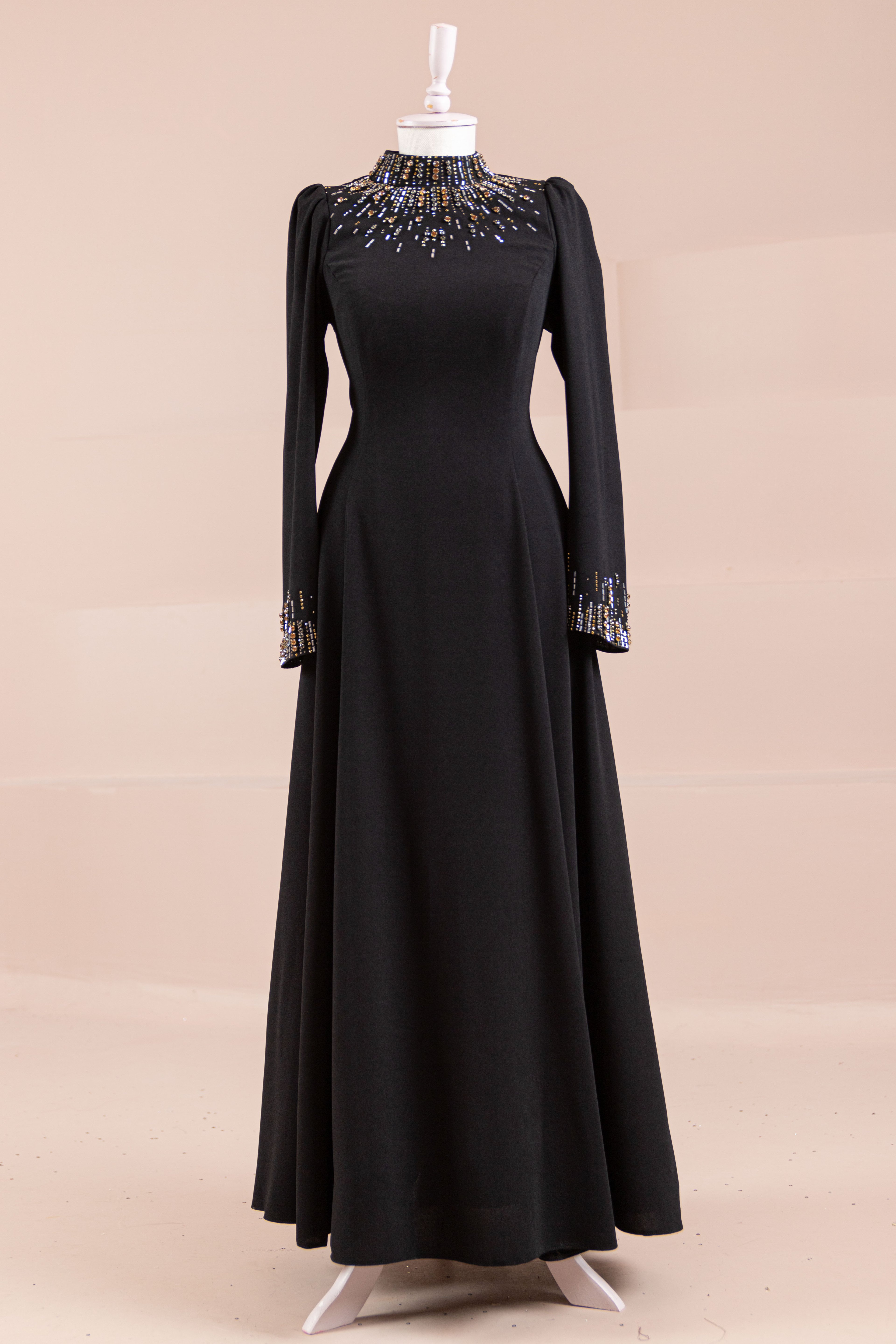 Velna Tesettür Abiye - Black