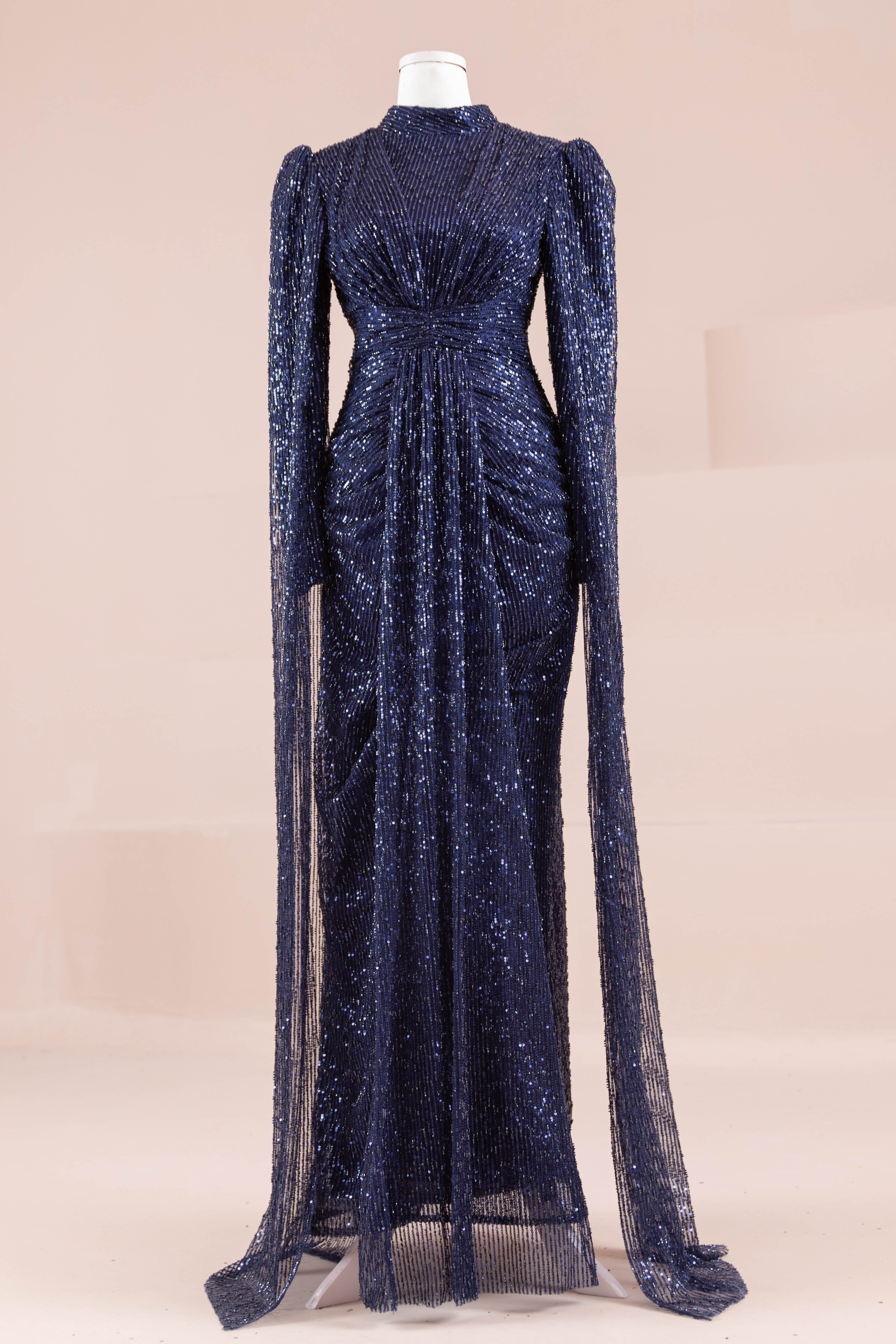 Solea Tesettür Abiye - Navy Blue