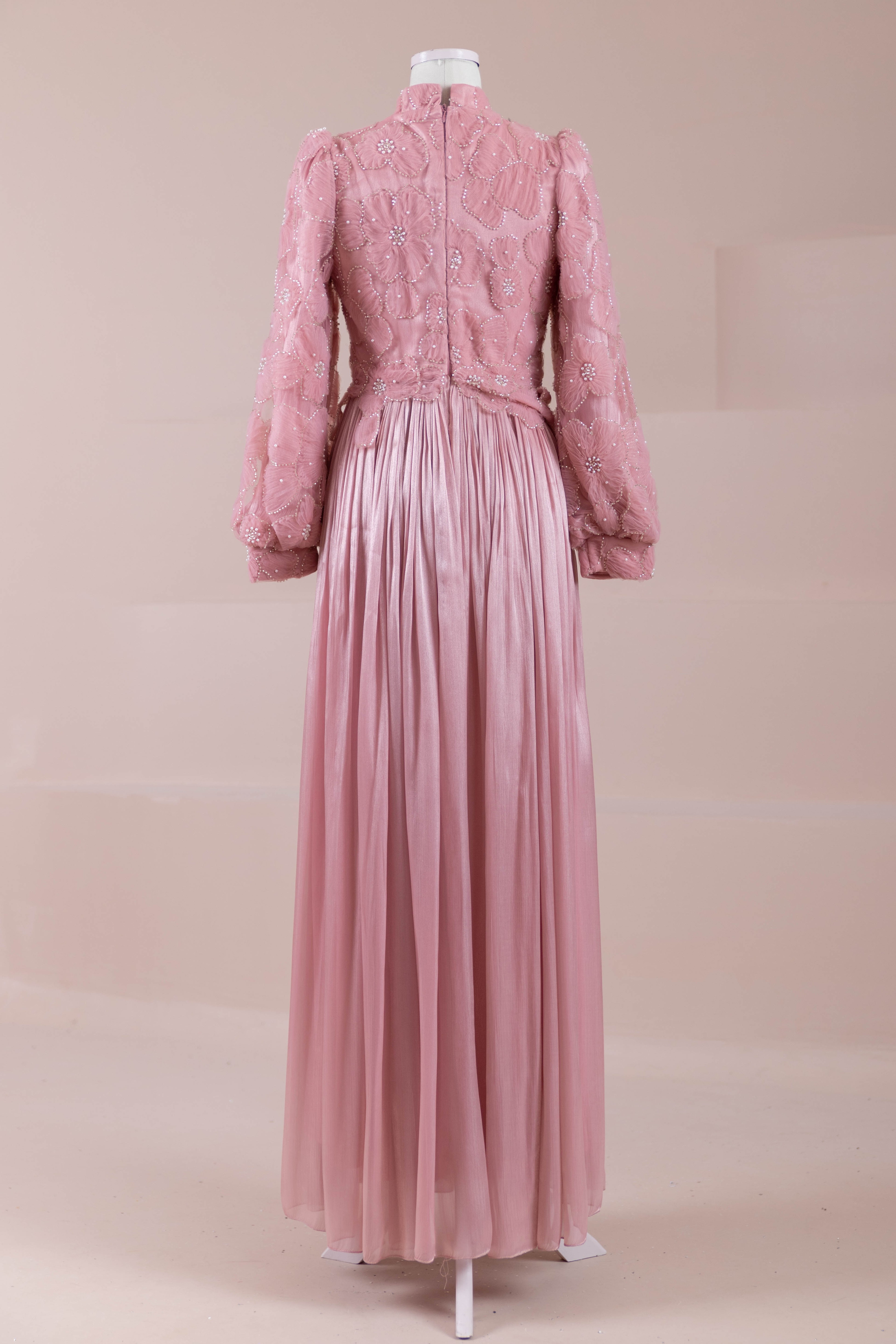 Alora Tesettür Abiye - PEMBE