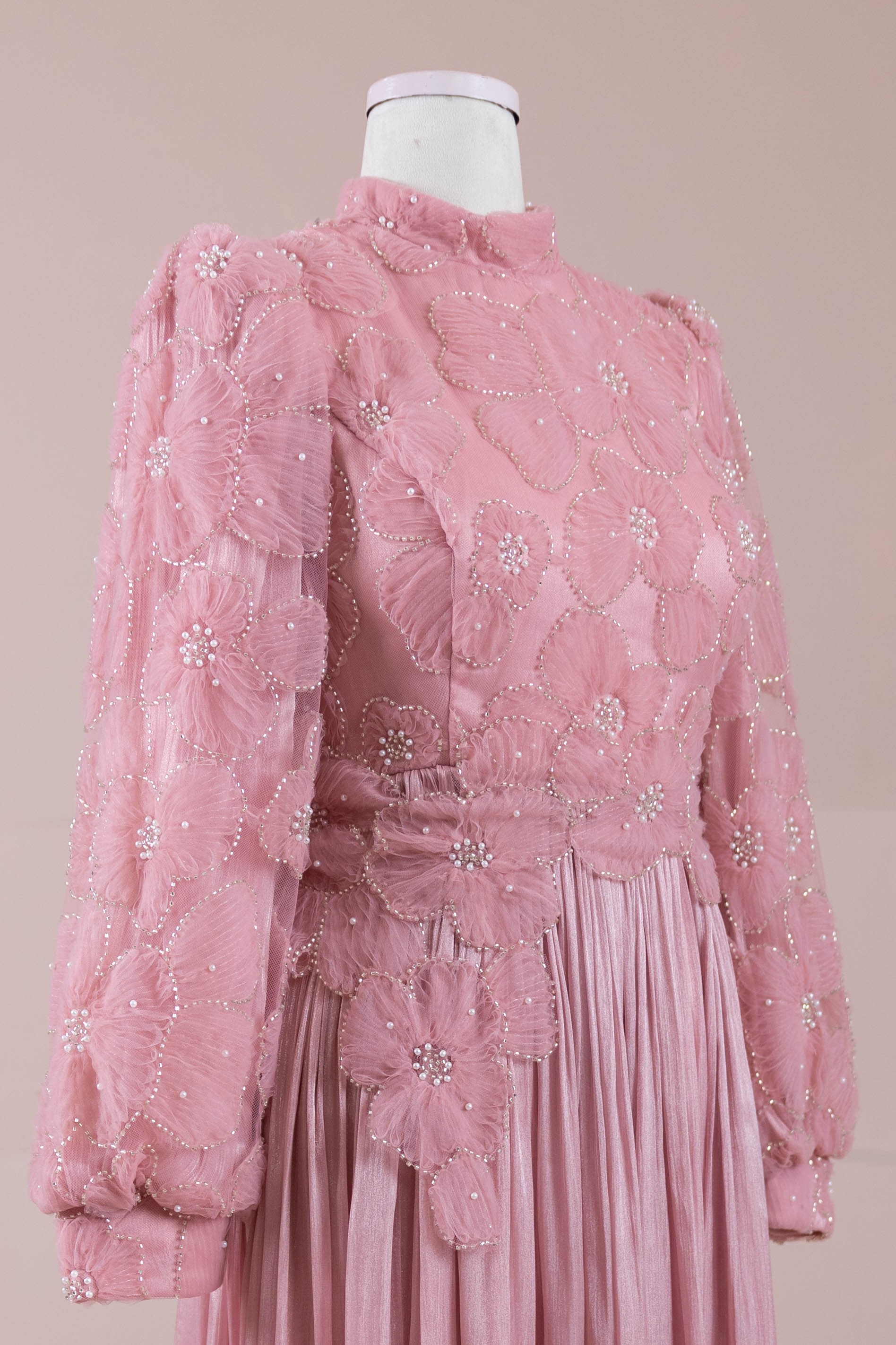 Alora Tesettür Abiye - PEMBE