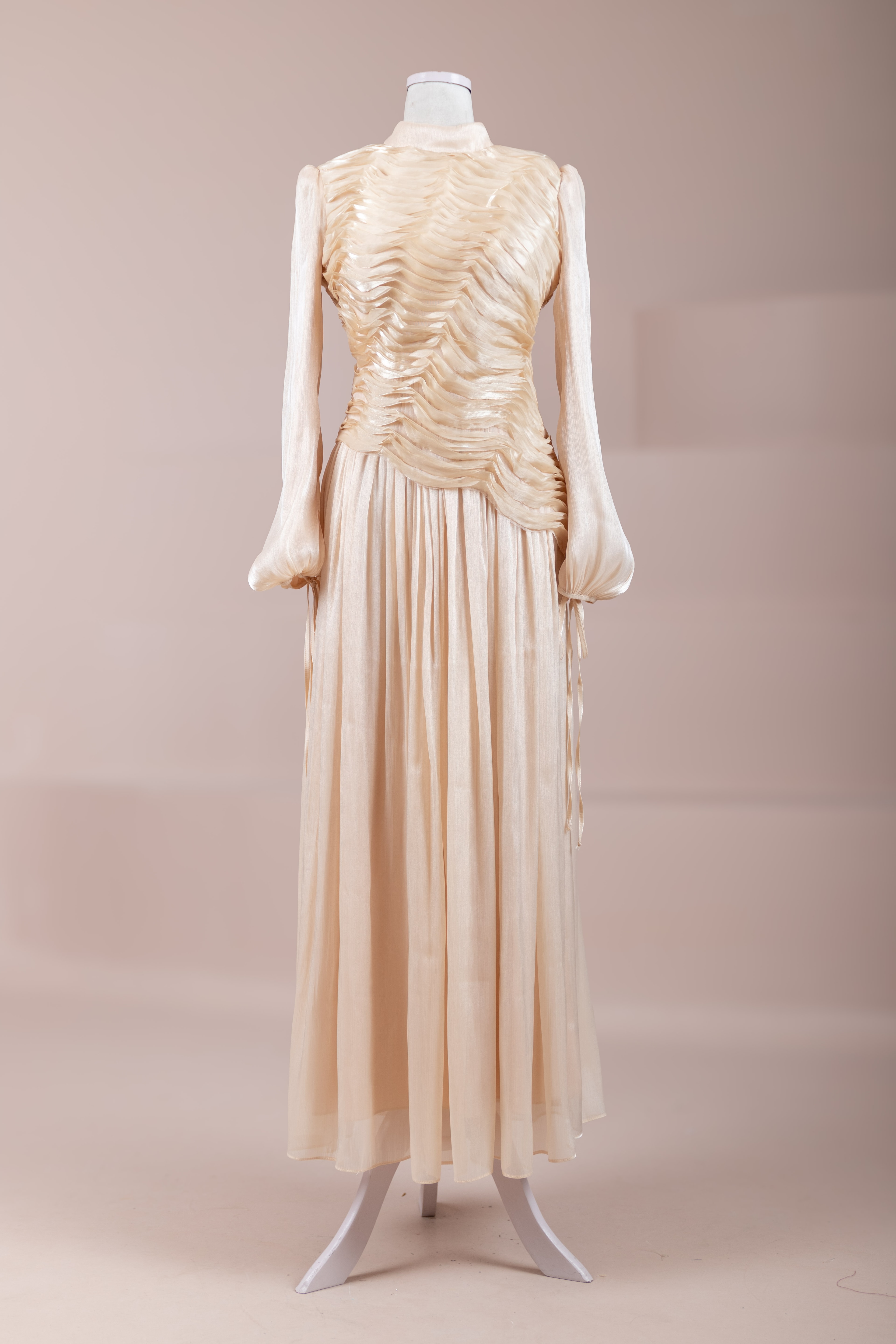 Dalia Tesettür Abiye - Ecru