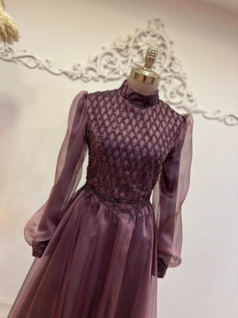 Armor Hijab Evening Dress - Dusty Rose