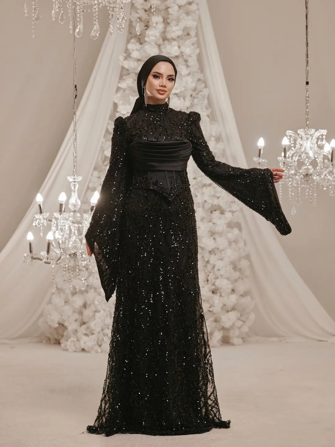 tesettur evening dress Couture Giana Tesettr Modest Evening Dress Merhaba Boutique