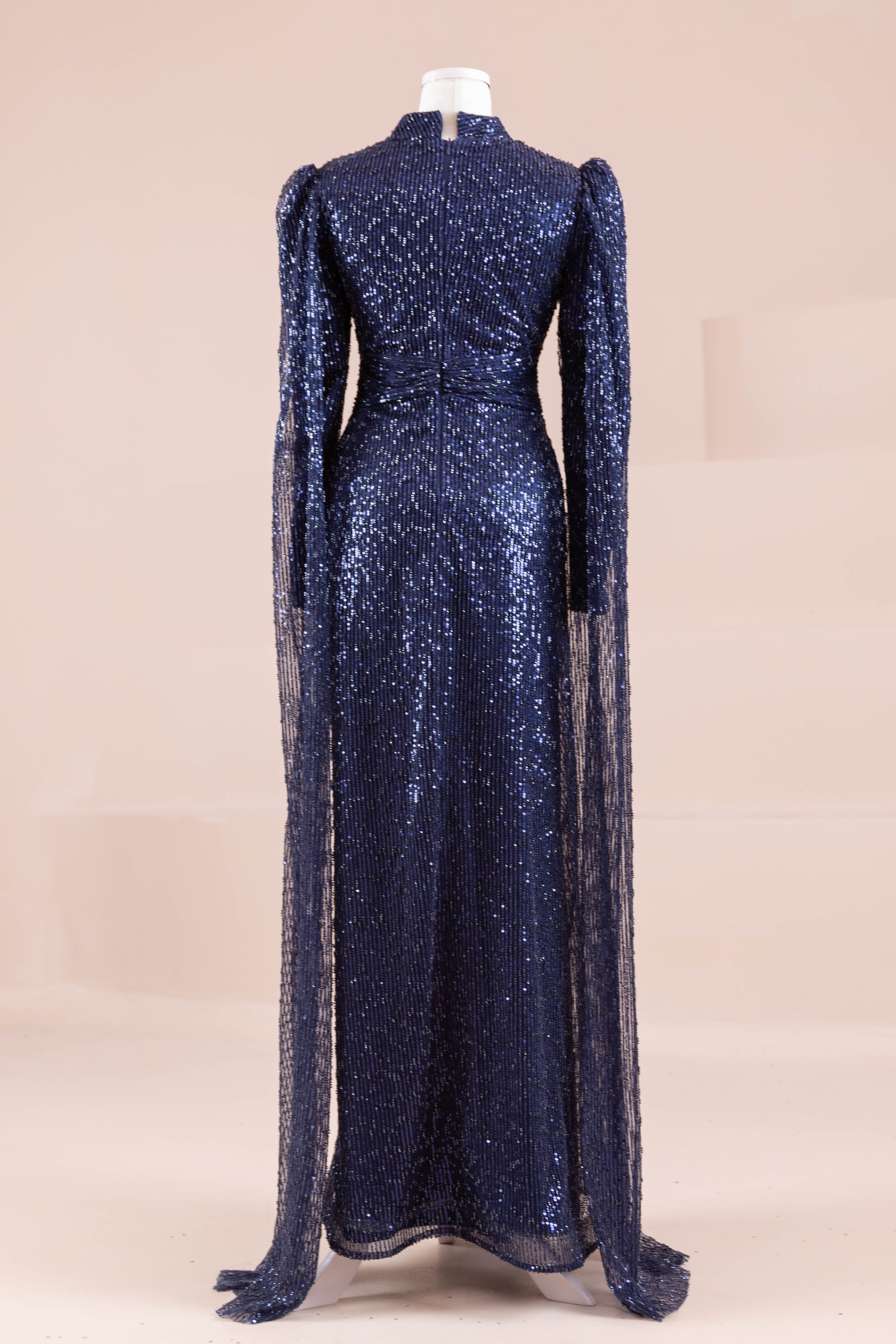 Solea Tesettür Abiye - Navy Blue