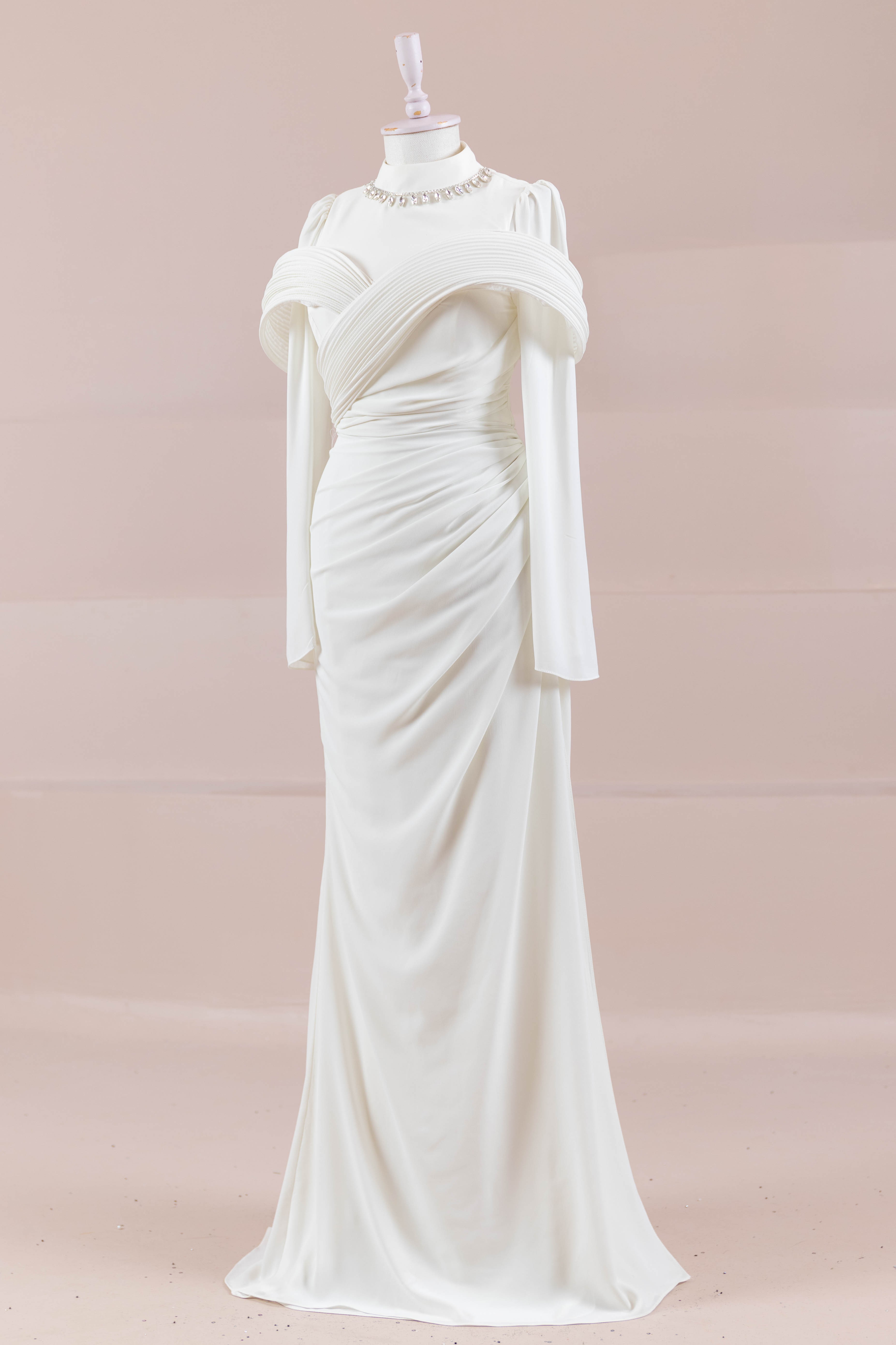 Charm Tesettür Abiye - White
