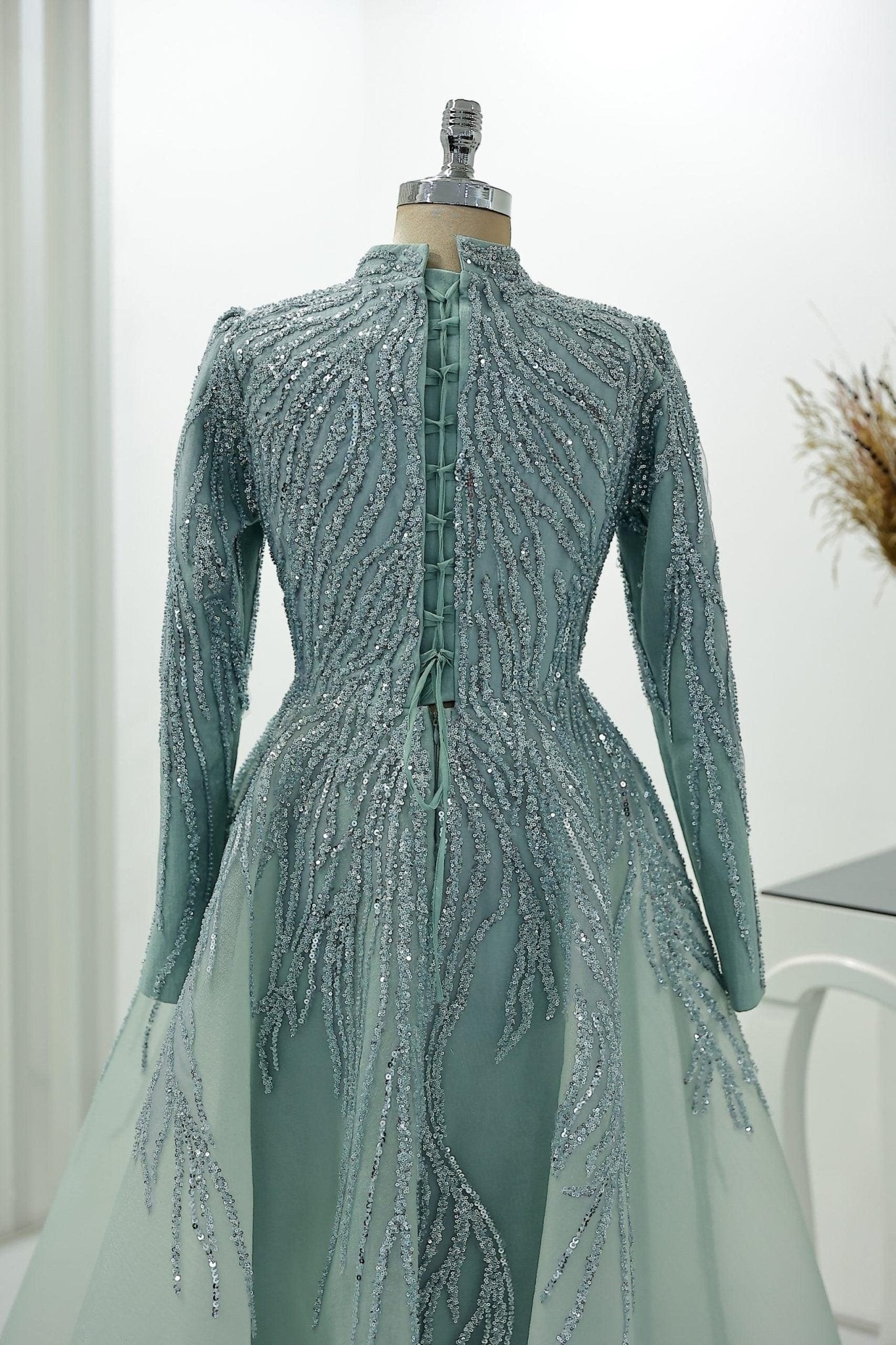 Venus Hijab Evening Dress - Mint