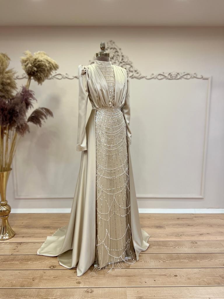 Robe de soirée Mathilda Hijab - Or