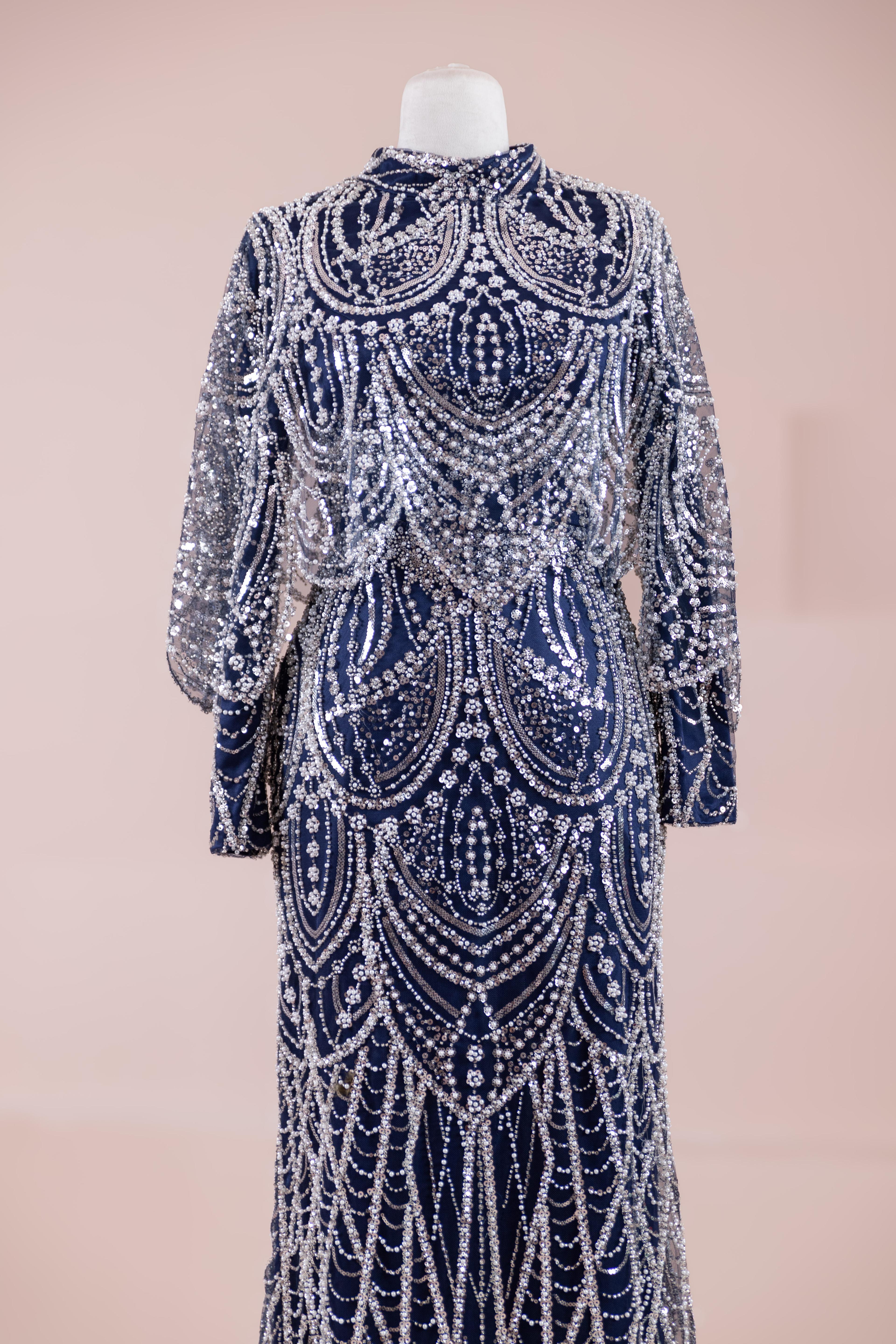 Diva Tesettür Abiye - Navy Blue