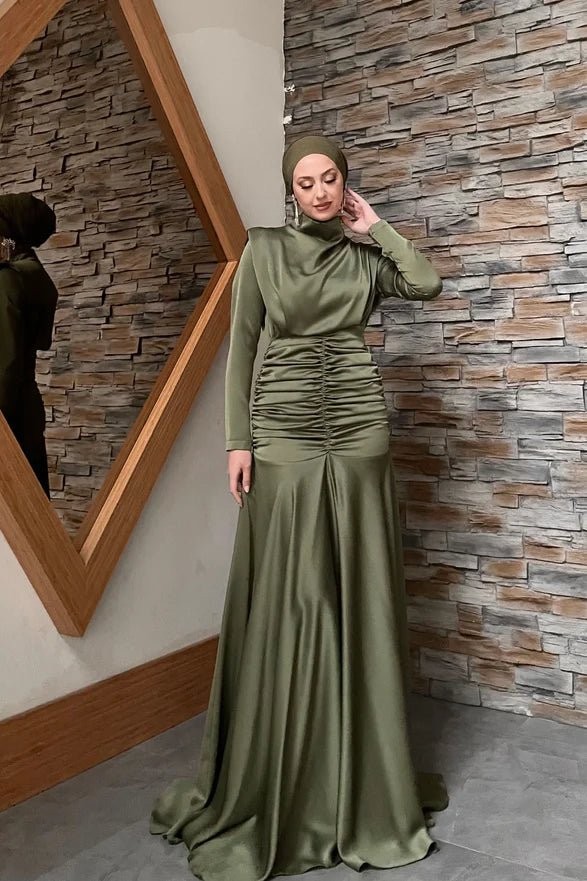 Dilara Tesettür Abiye - Haki