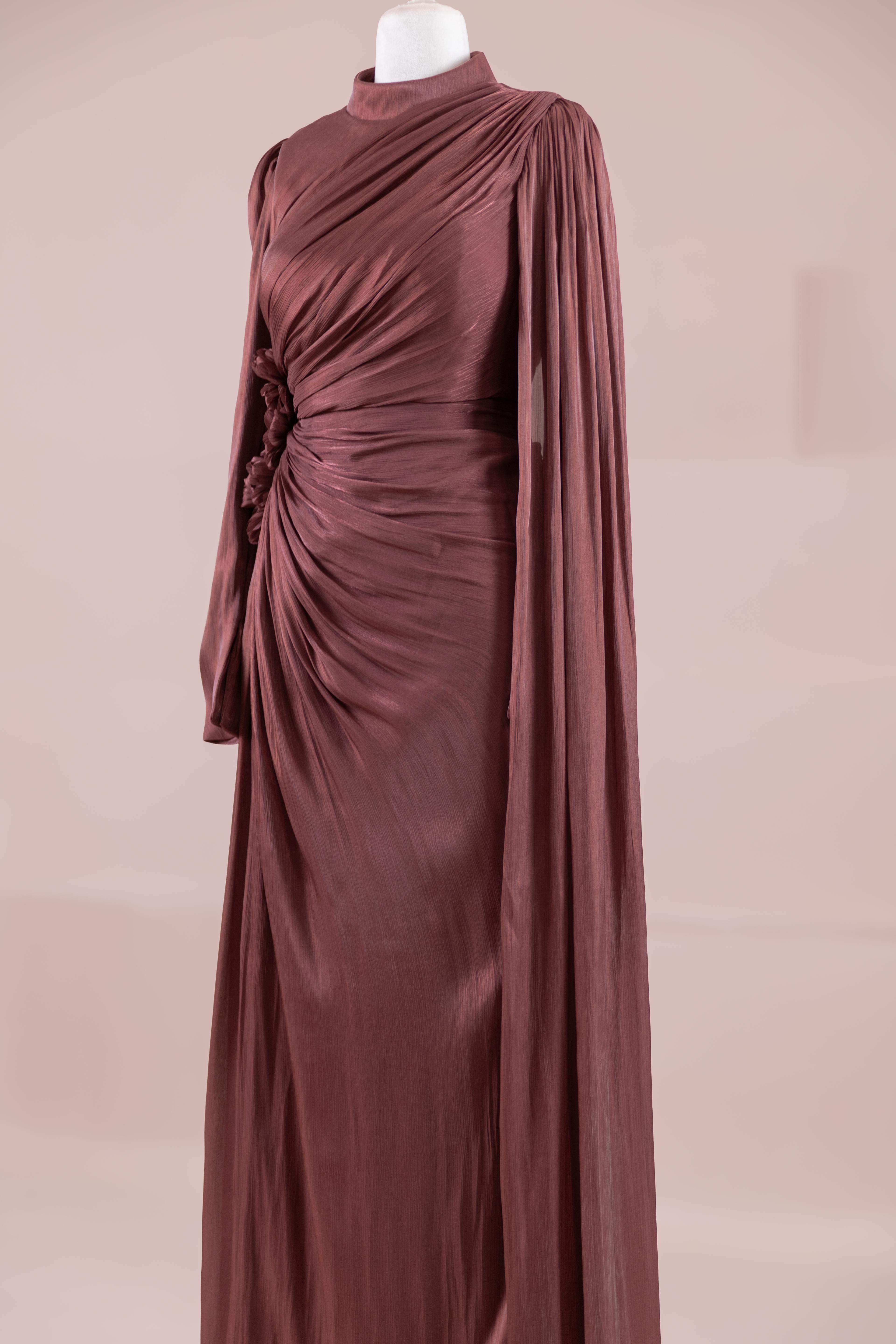 Elisa Tesettür Abiye - bery burgundy