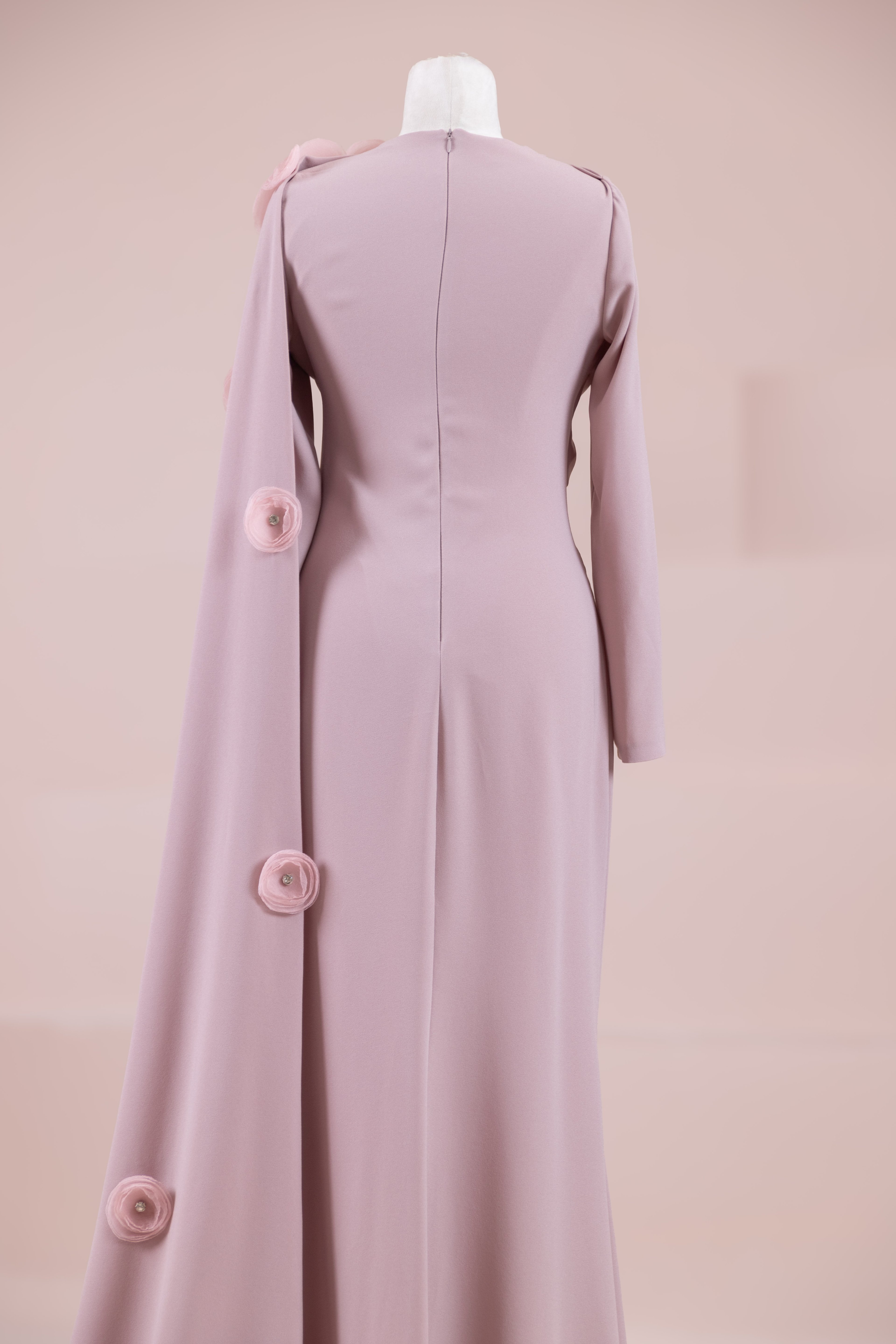 Mire Tesettür Abiye - Powder Pink