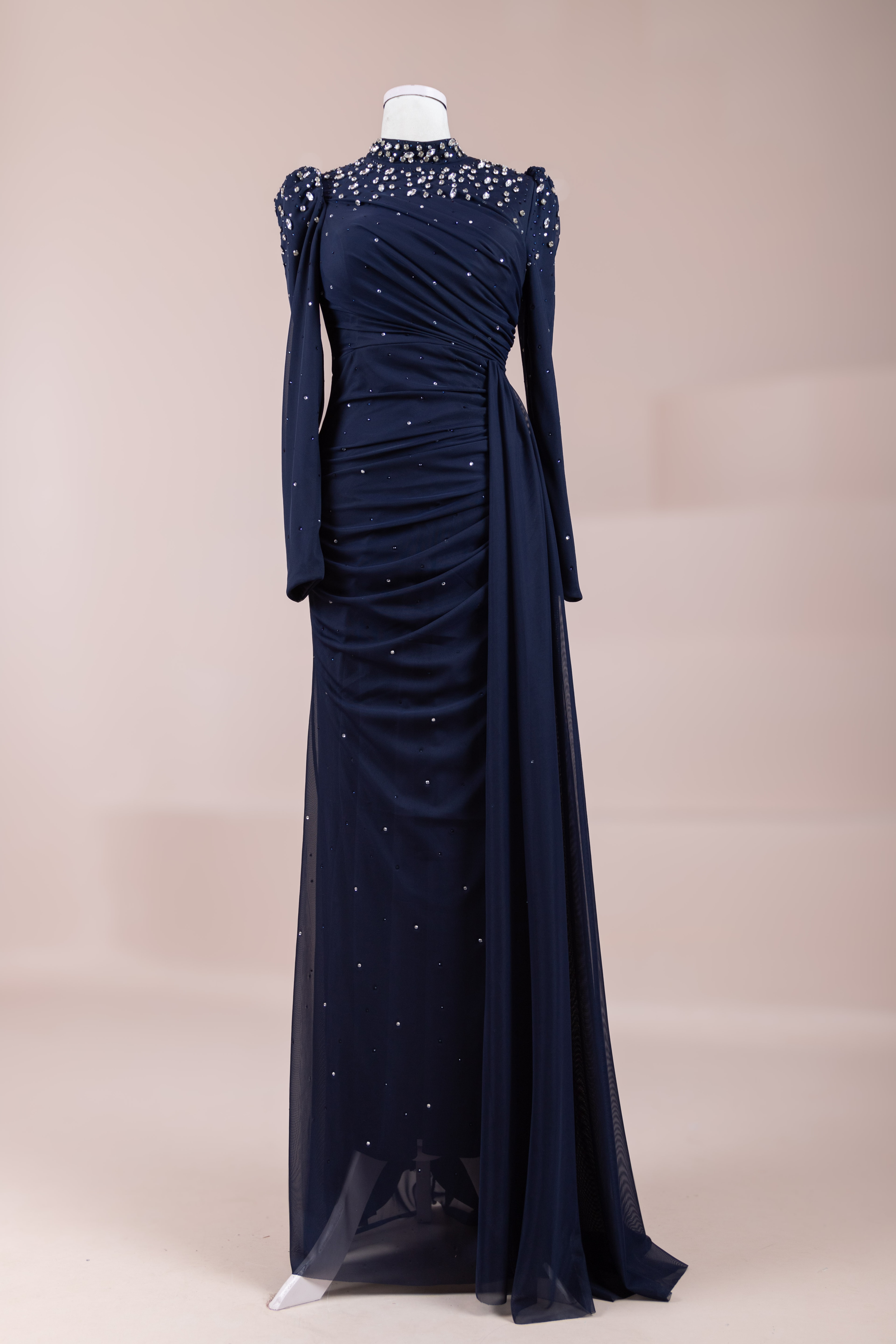 Aris Tesettür Abiye - Navy Blue