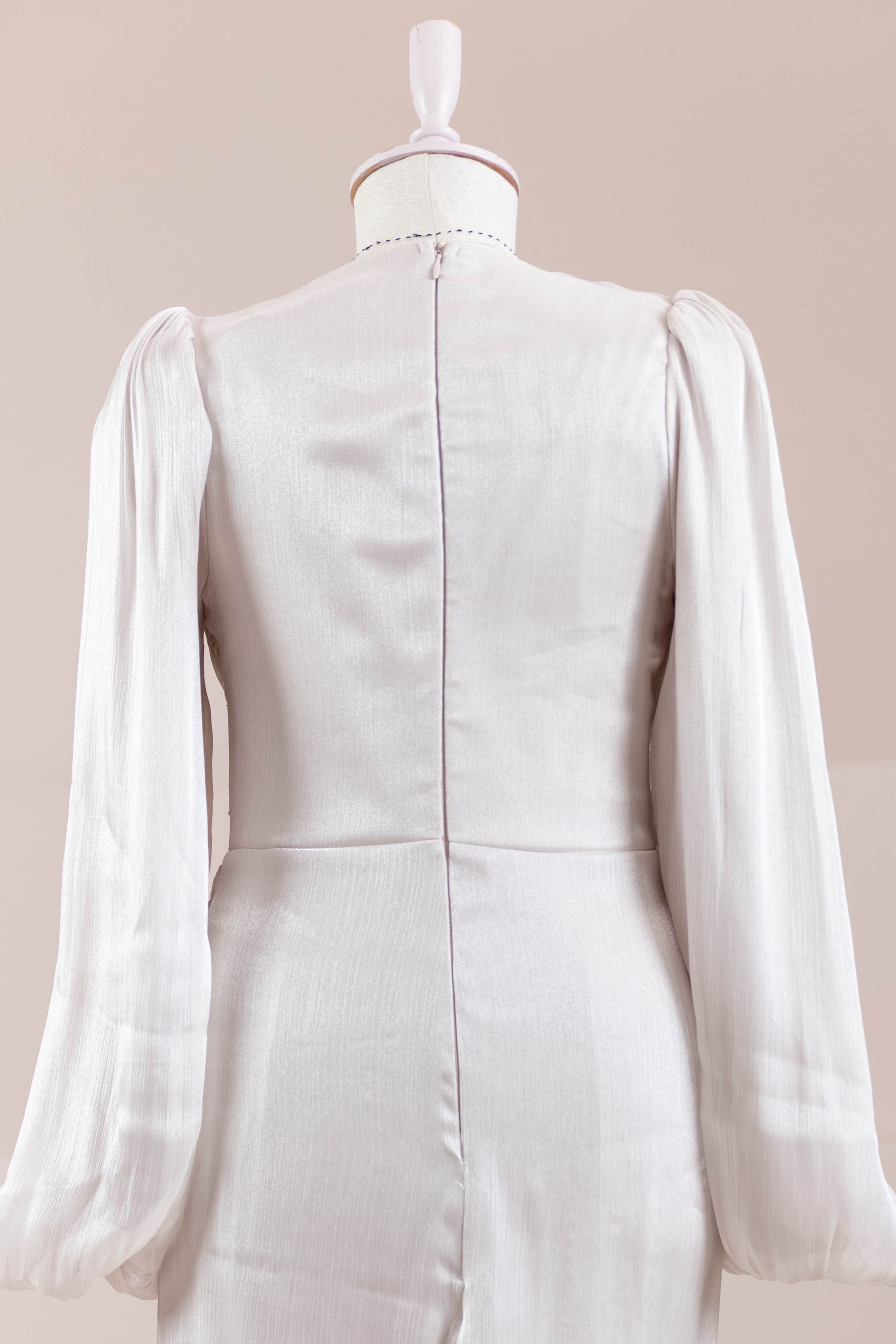 Çiçekli Lotus Tesettür Abiye - Beige