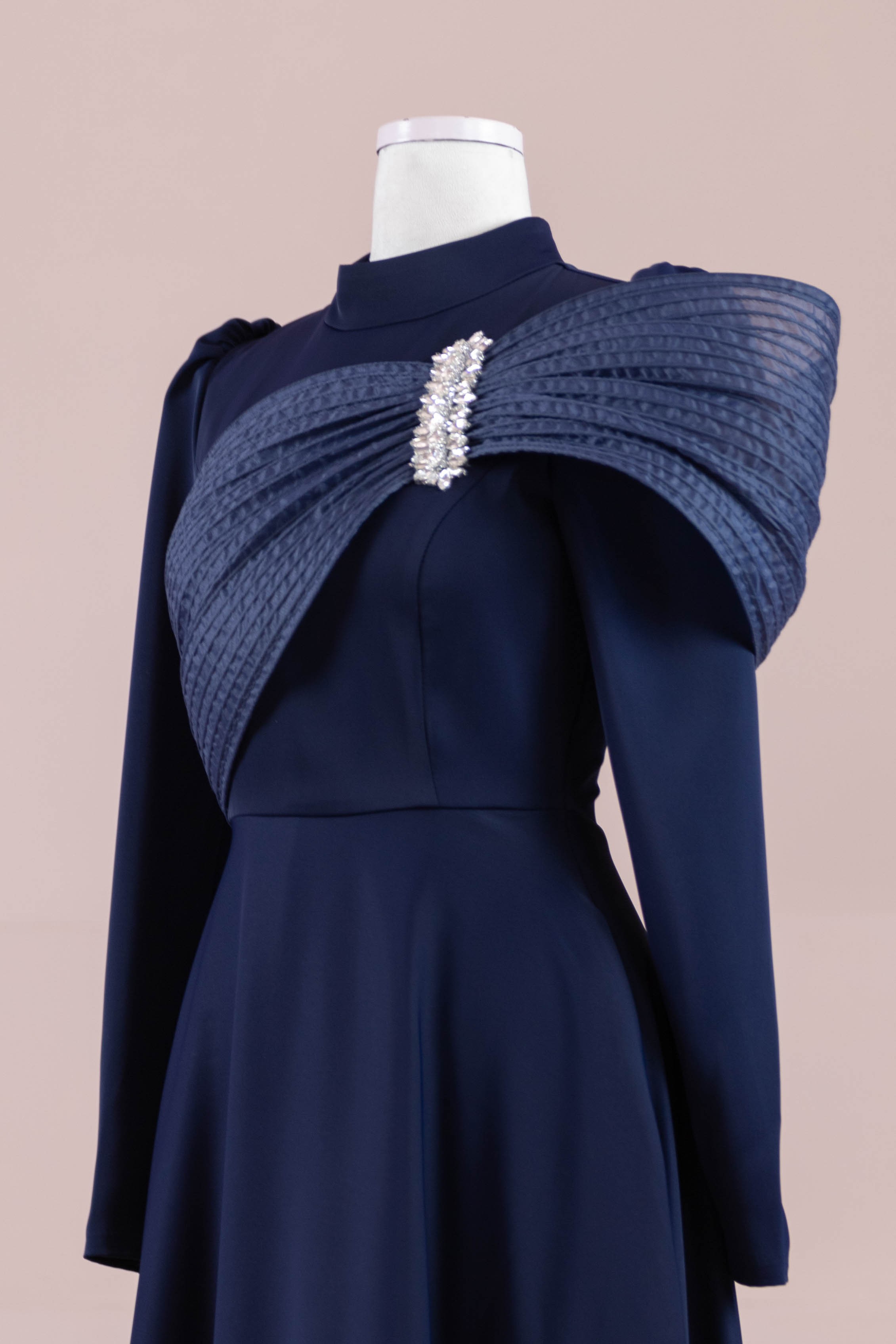 Sinetra Tesettür Abiye - Navy Blue
