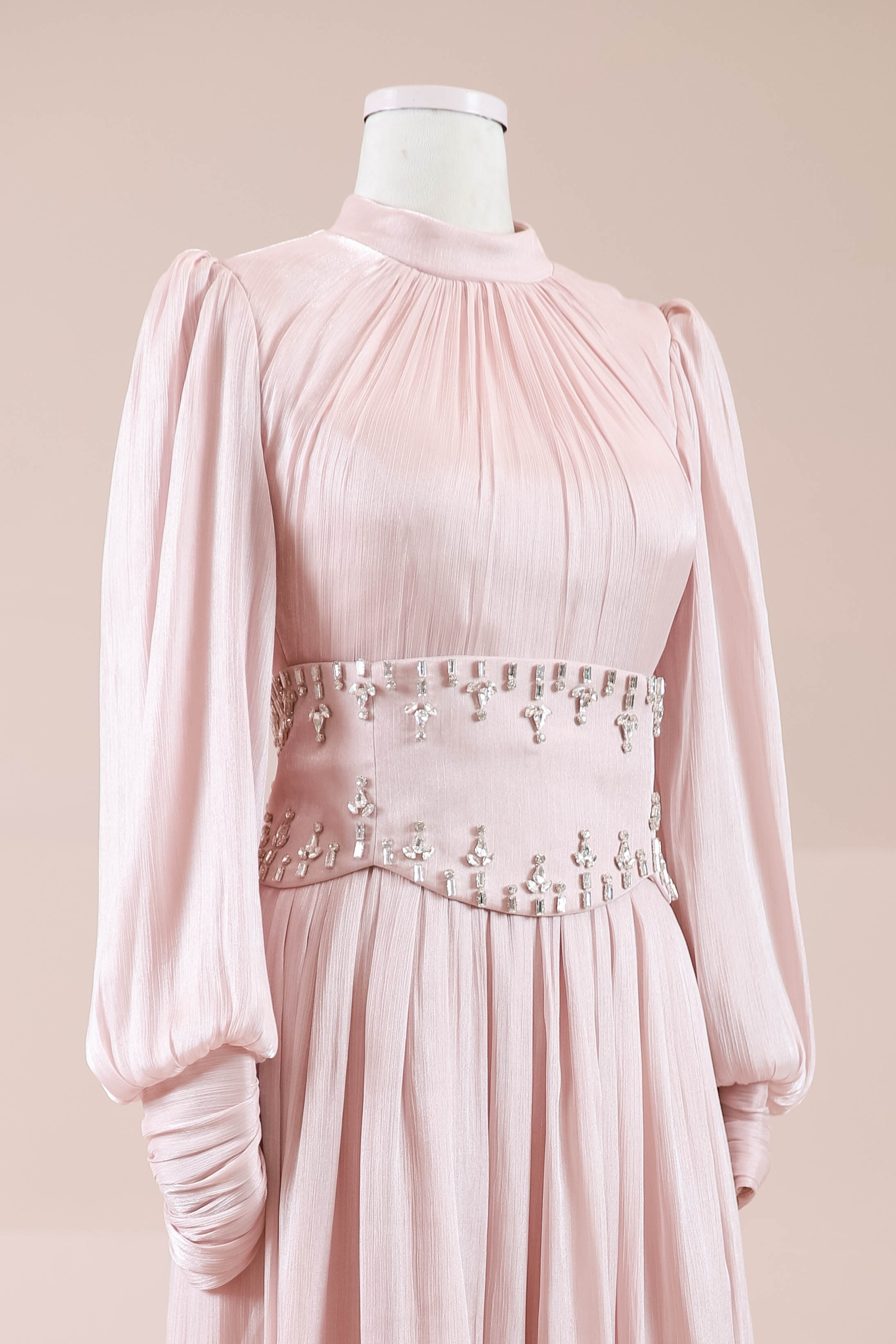 Belora Tesettür Abiye - Powder Pink