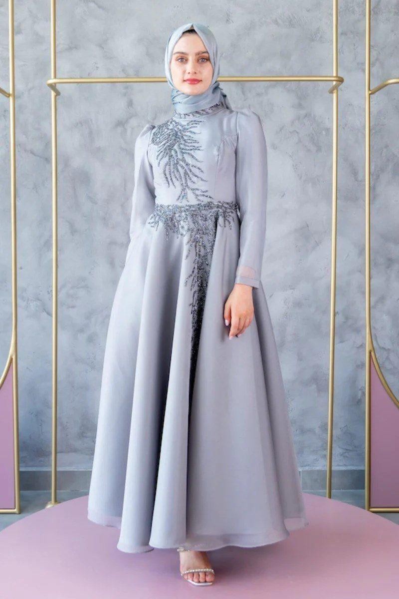 Mimoza Hijab Evening Dress - Lilac