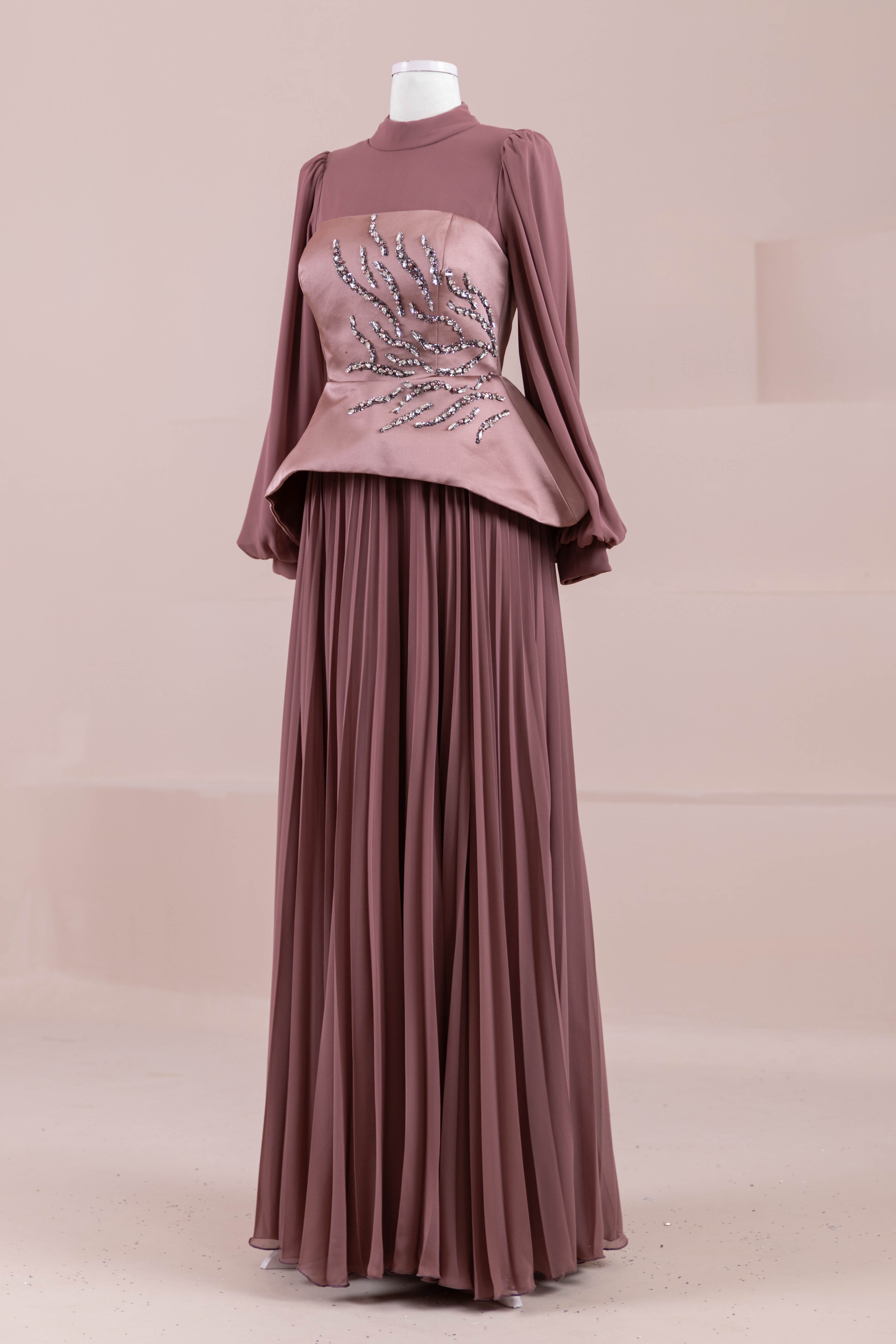 Eyla Tesettür Abiye - rose