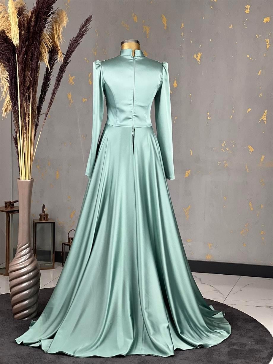 Damla Hijab Abendkleid Mint