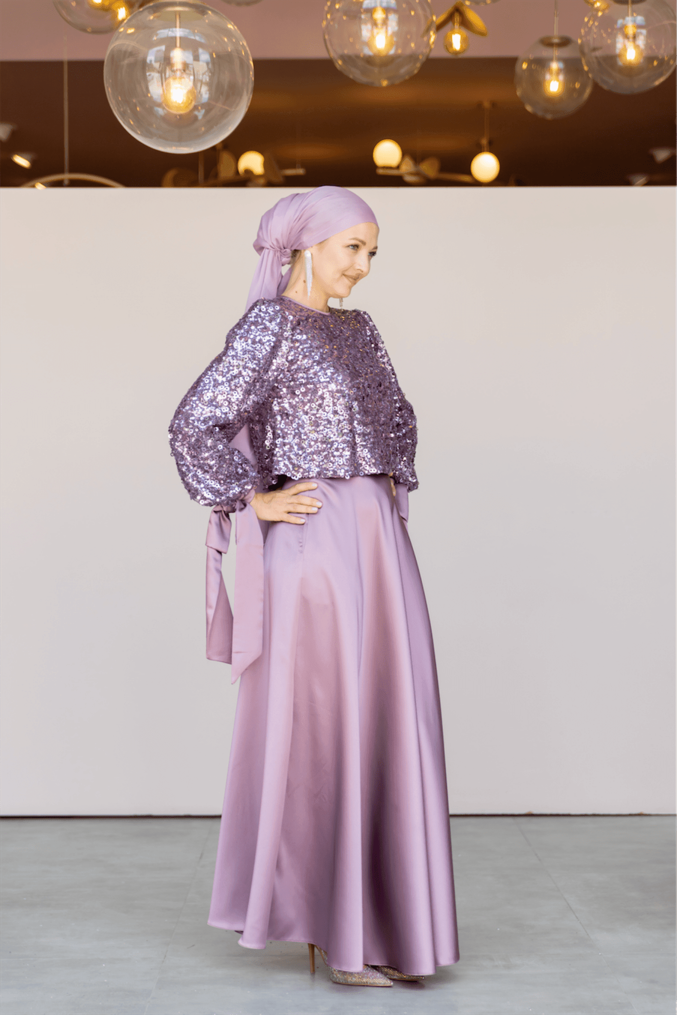 Ferce Hijab Evening Dress - Lilac