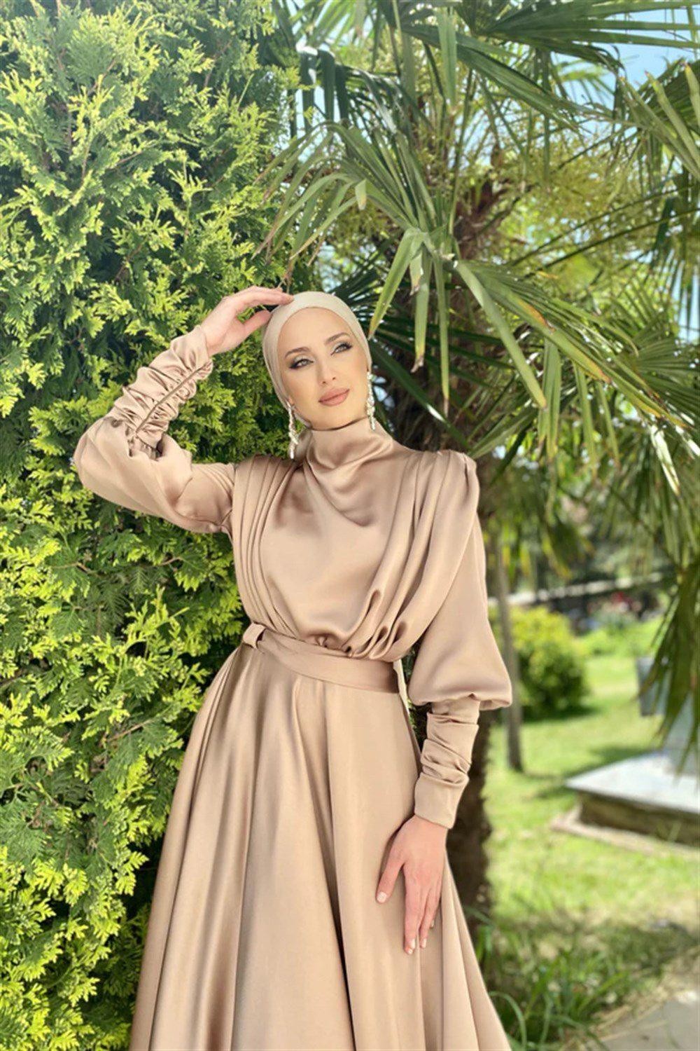 Robe de soirée Mihra Hijab - Vison