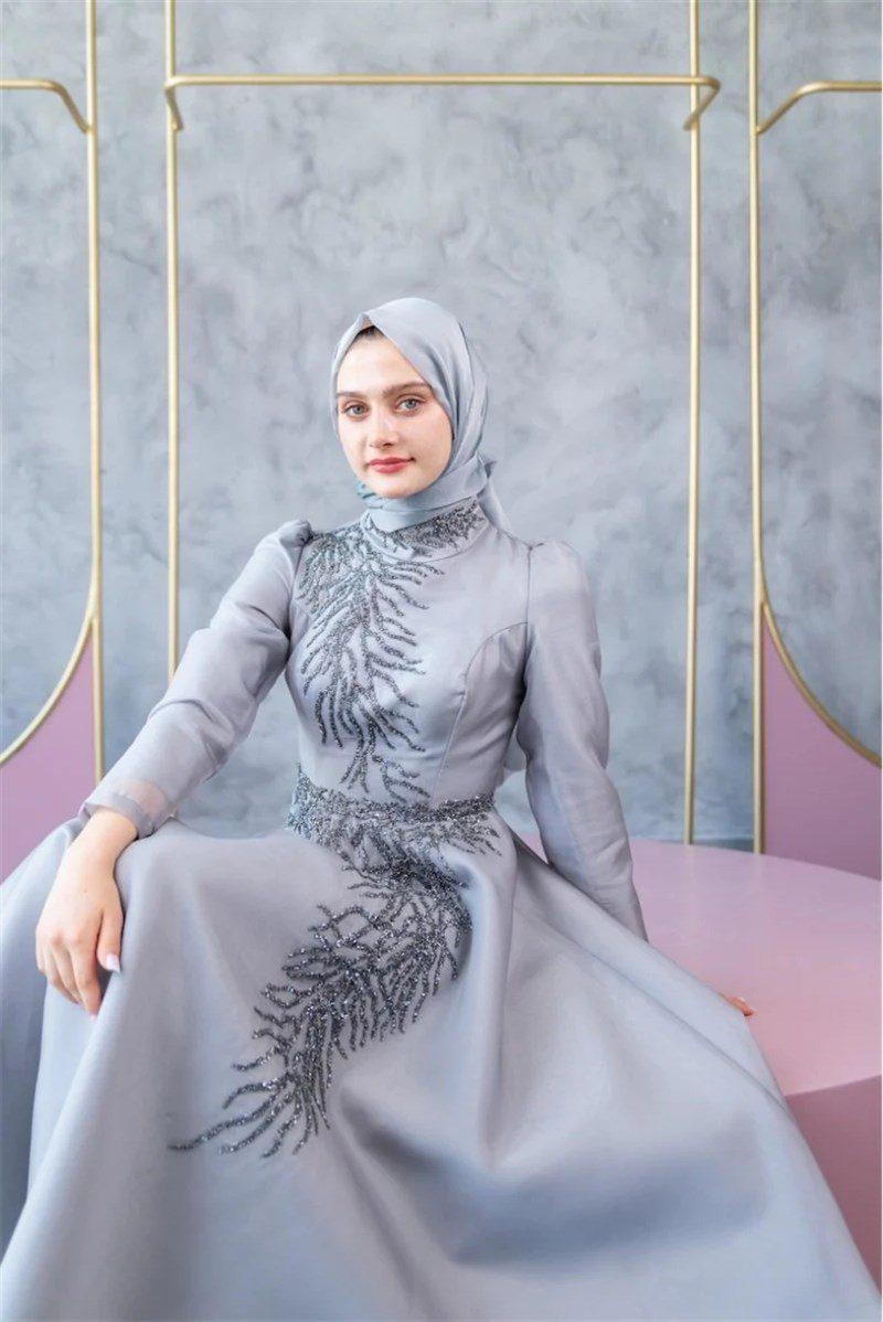 Mimoza Hijab Evening Dress - Lilac