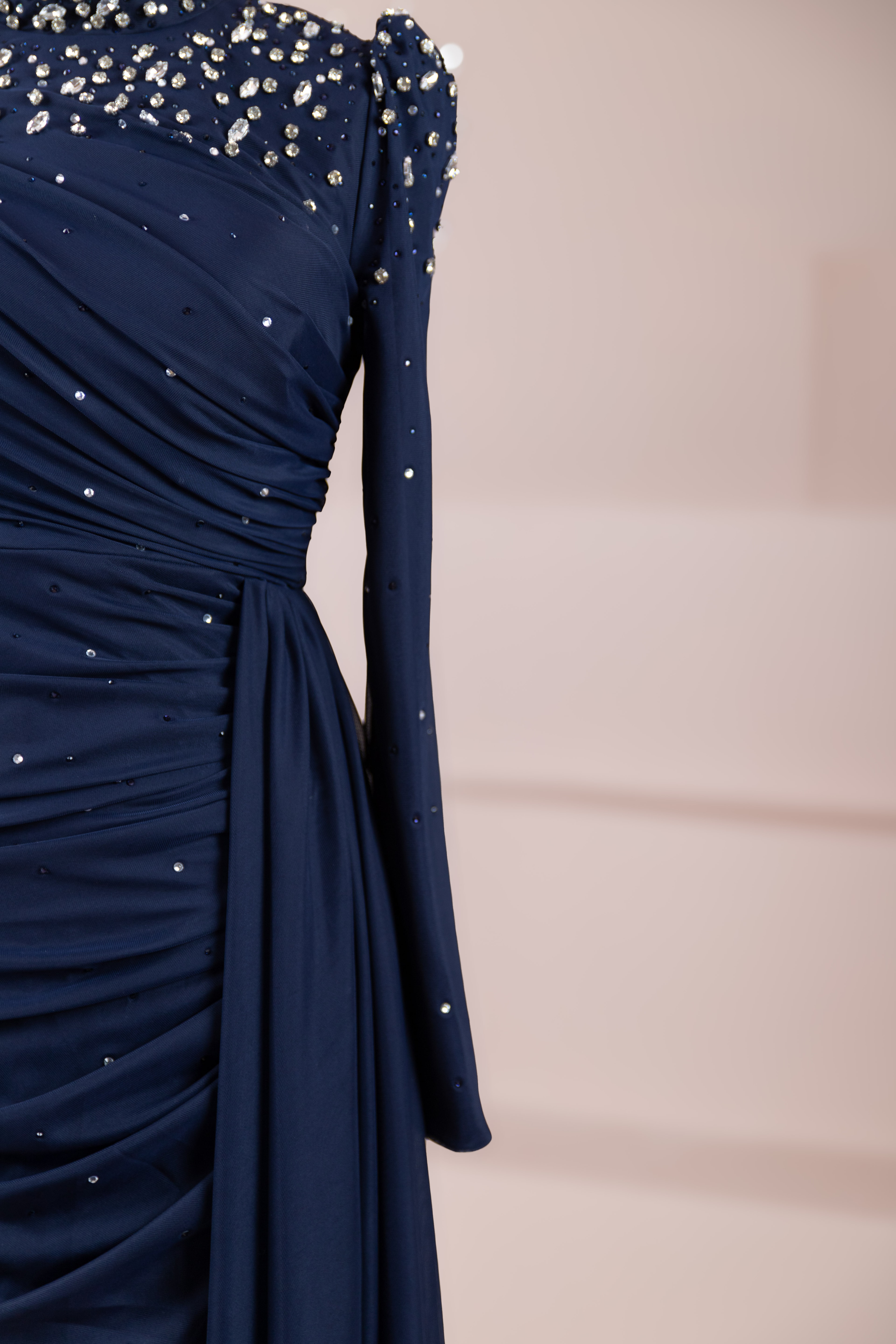 Aris Tesettür Abiye - Navy Blue