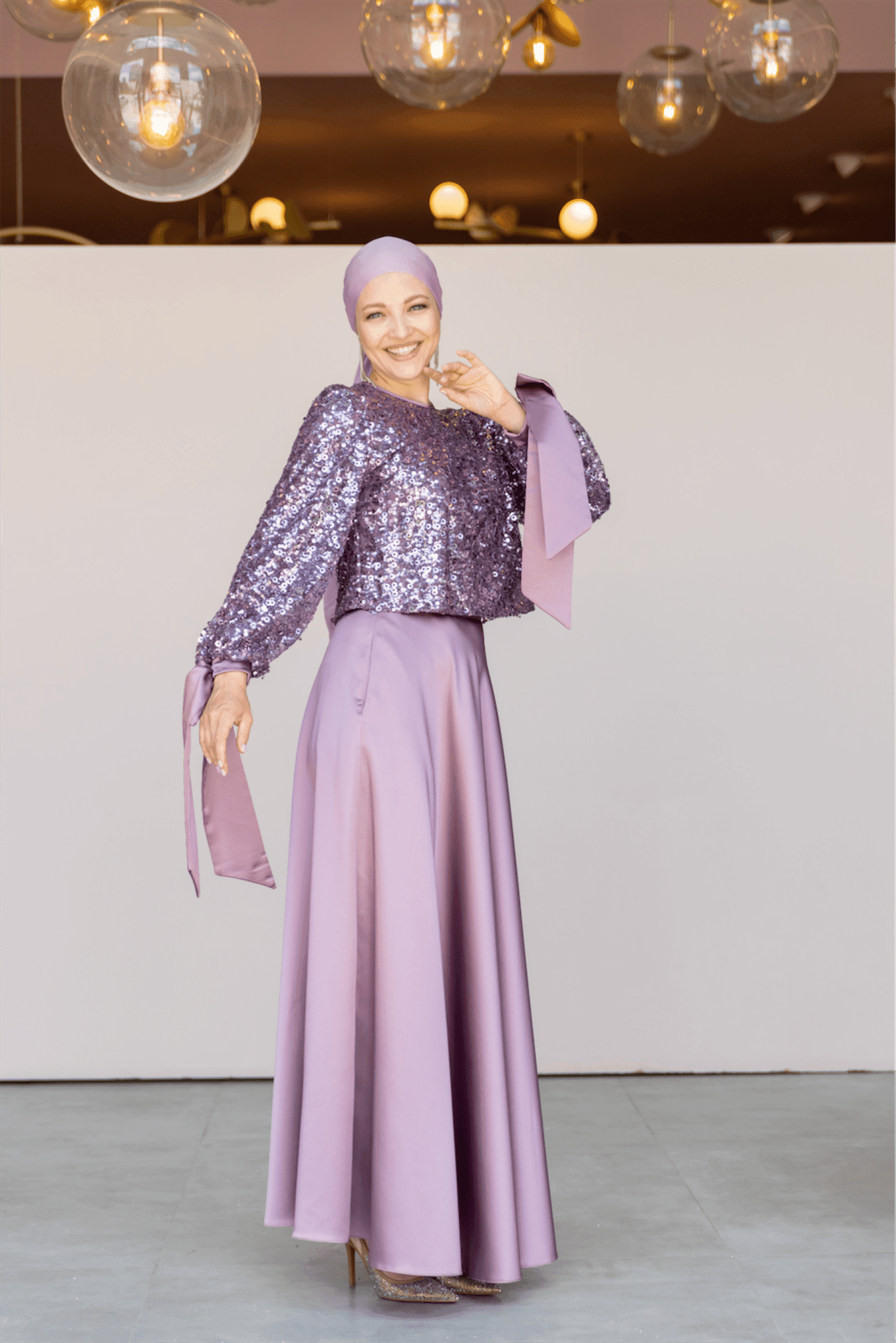 Ferce Hijab Evening Dress - Lilac