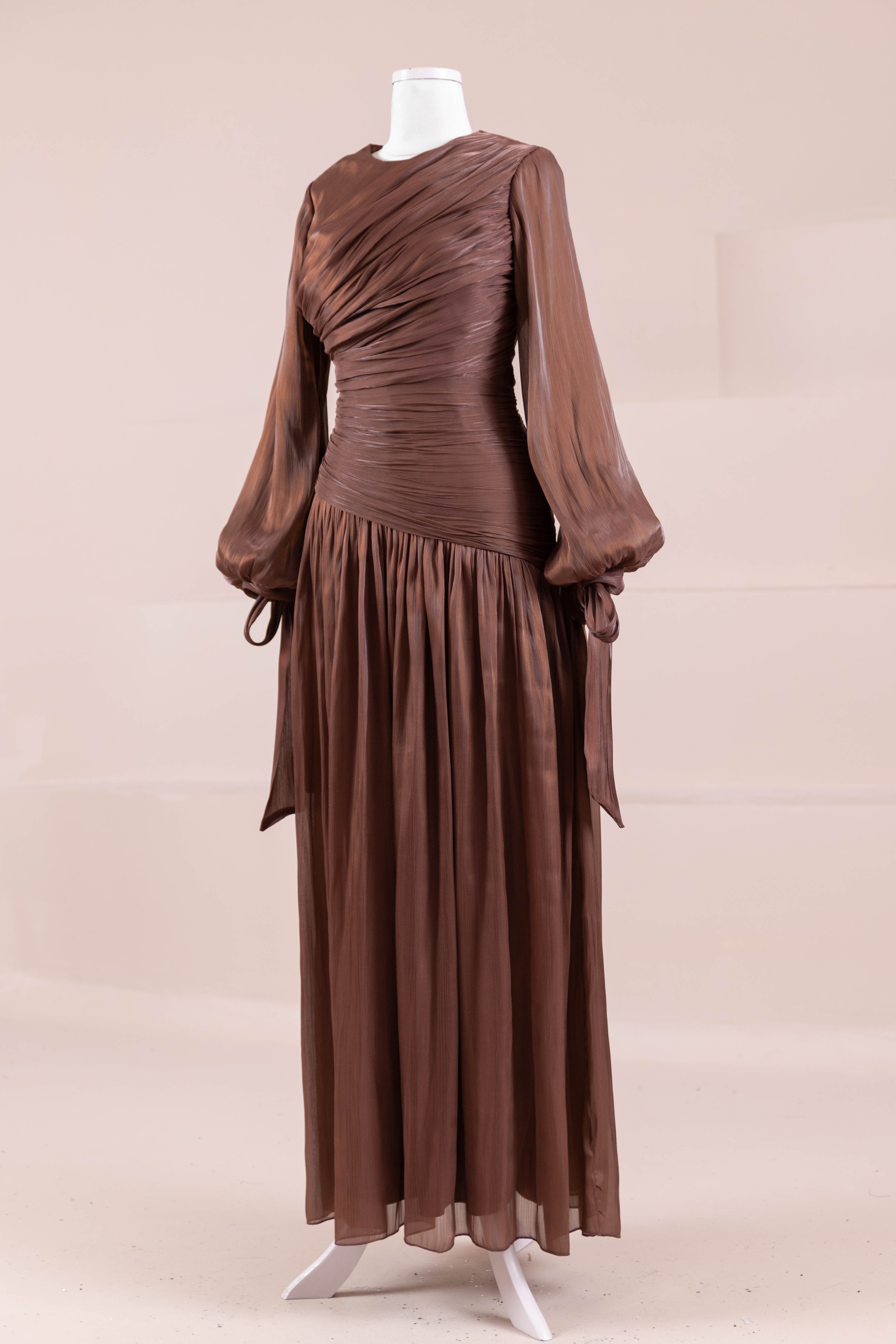 Lova Tesettür Abiye - berry brown