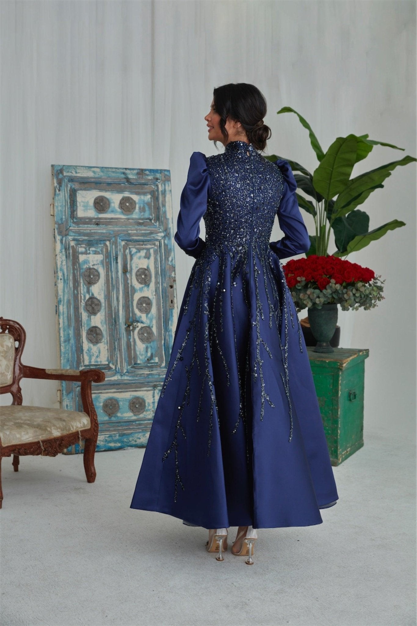 Nadia Hijab Abendkleid – Rot