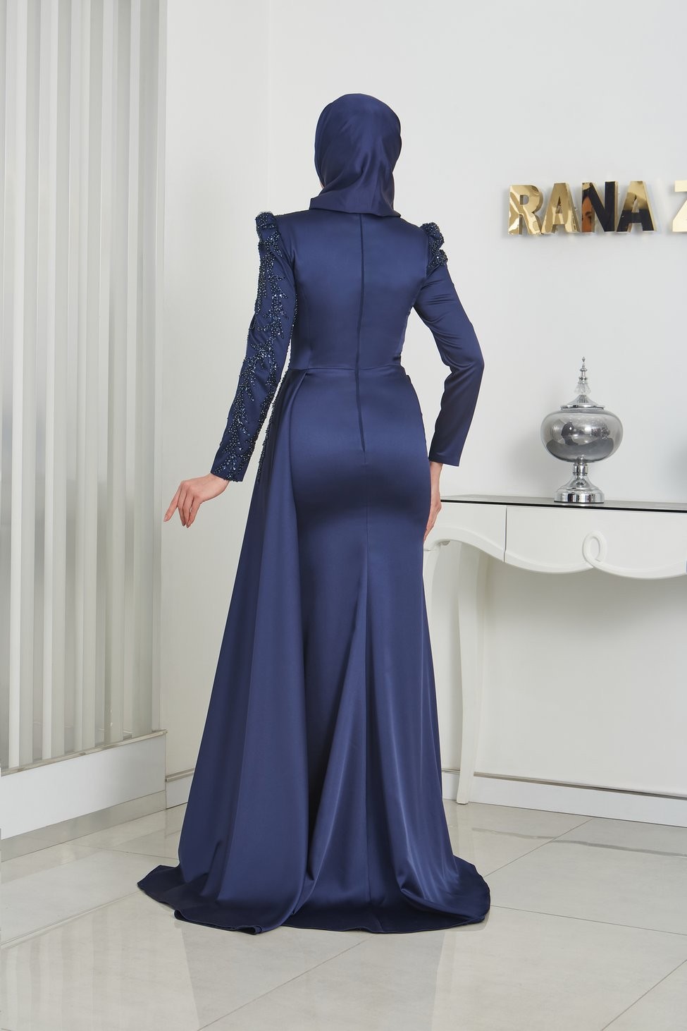 Rosa Hijab Evening Dress