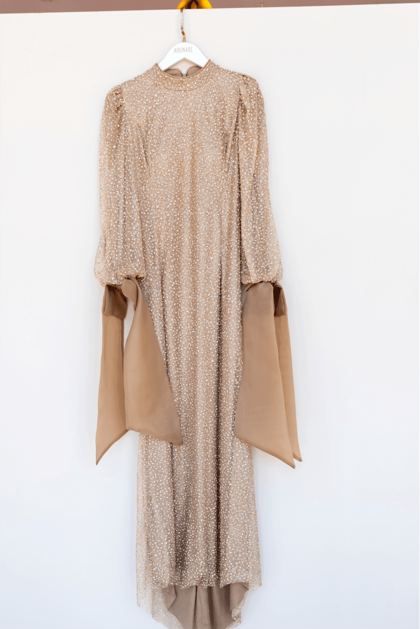 Alina Hijab Evening Dress - Gold