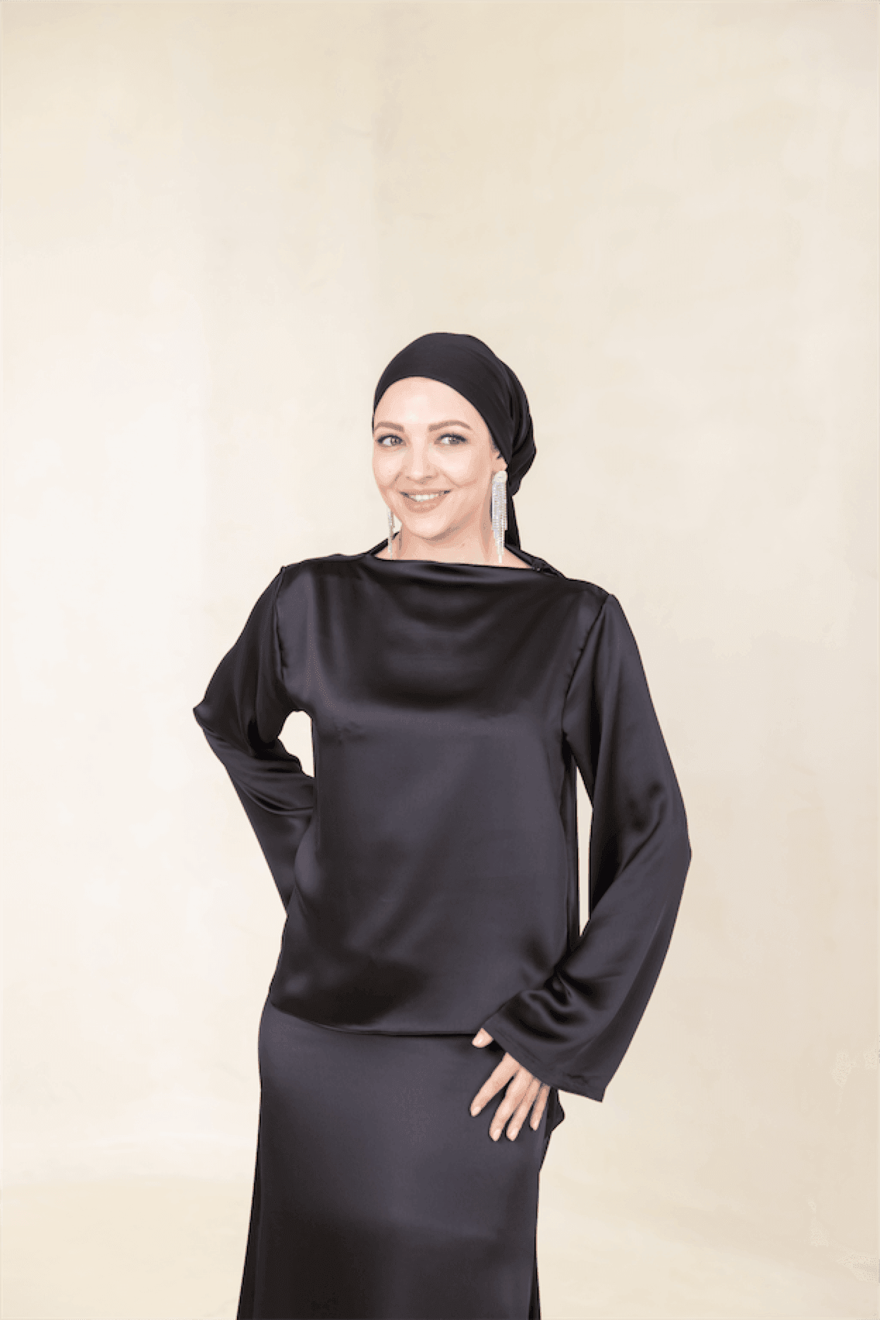 Candida Hijab Suit - Black