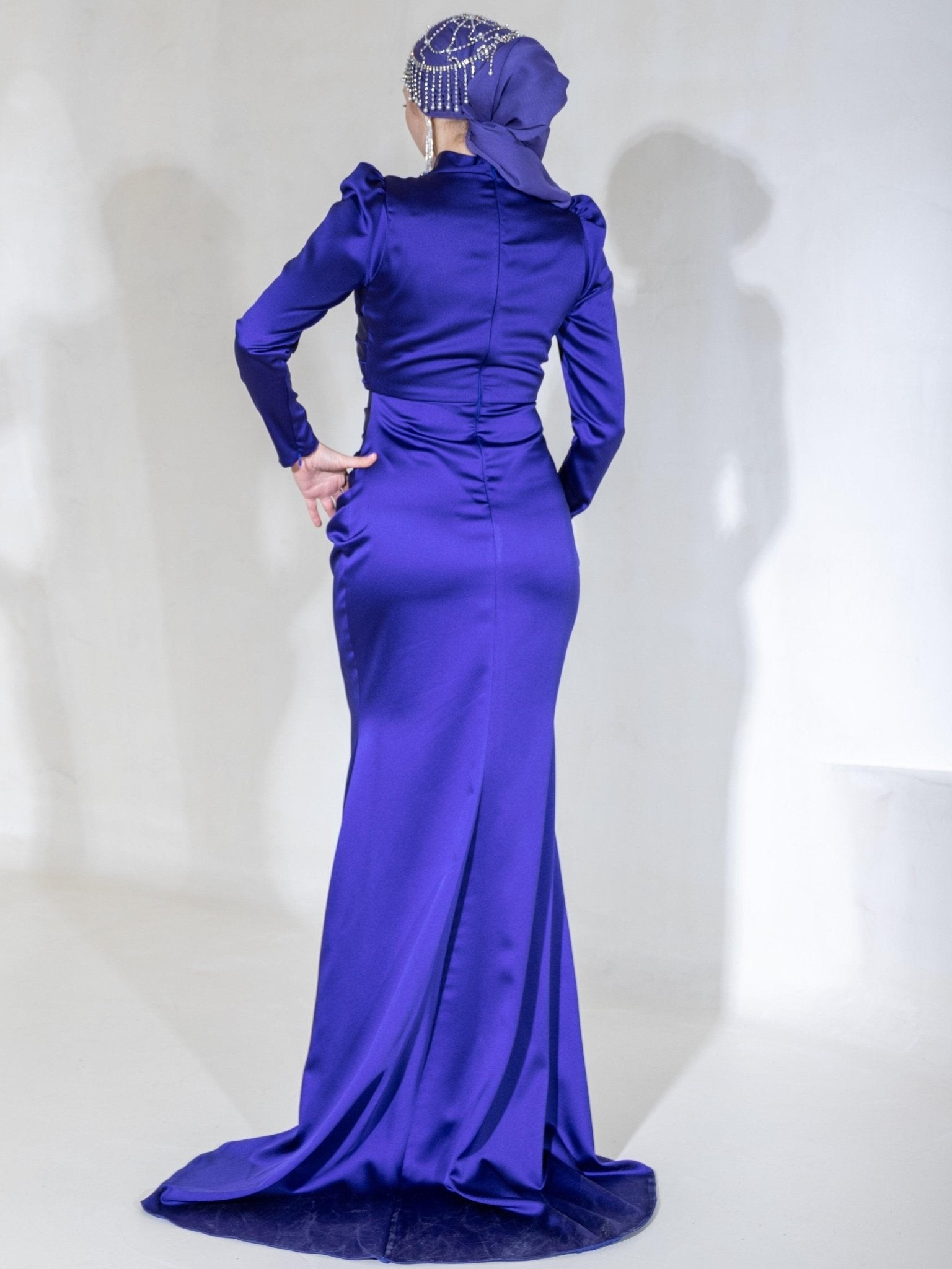 Draped Mira Hijab Evening Dress