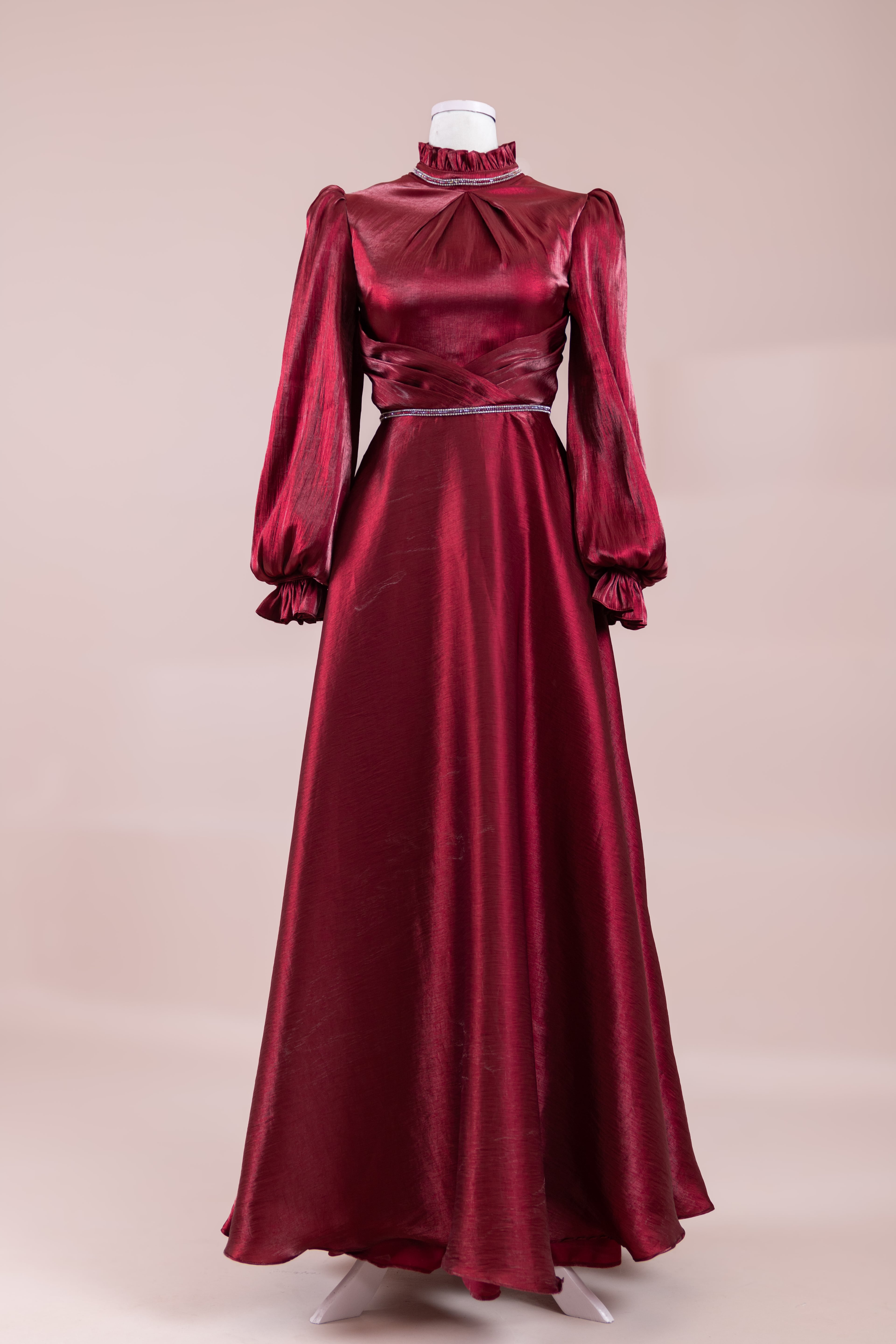 Sima Tesettür Abiye - BORDO