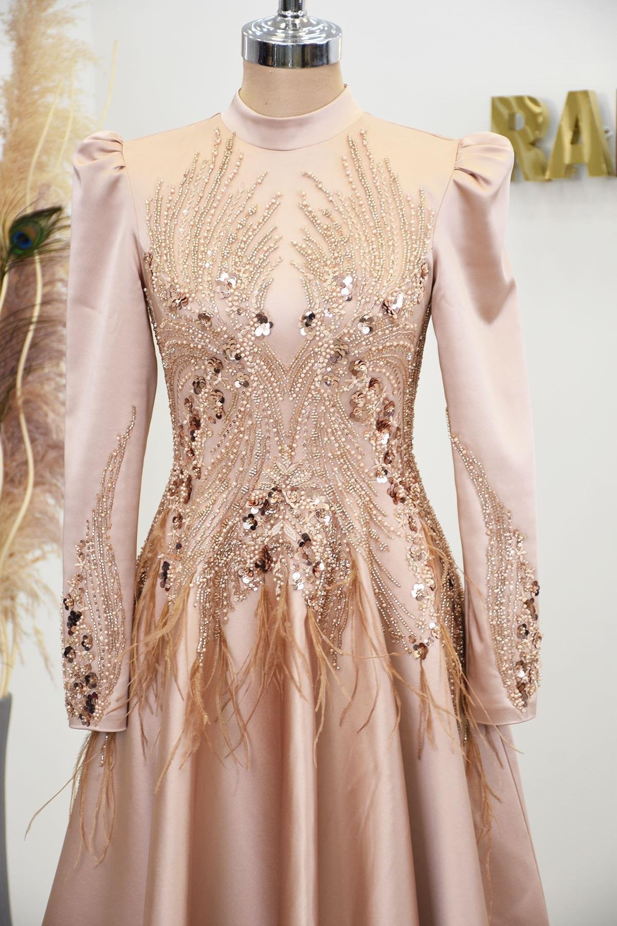 rose gold dress with hijab Dusty Rose Gold Premium Chiffon Hijab