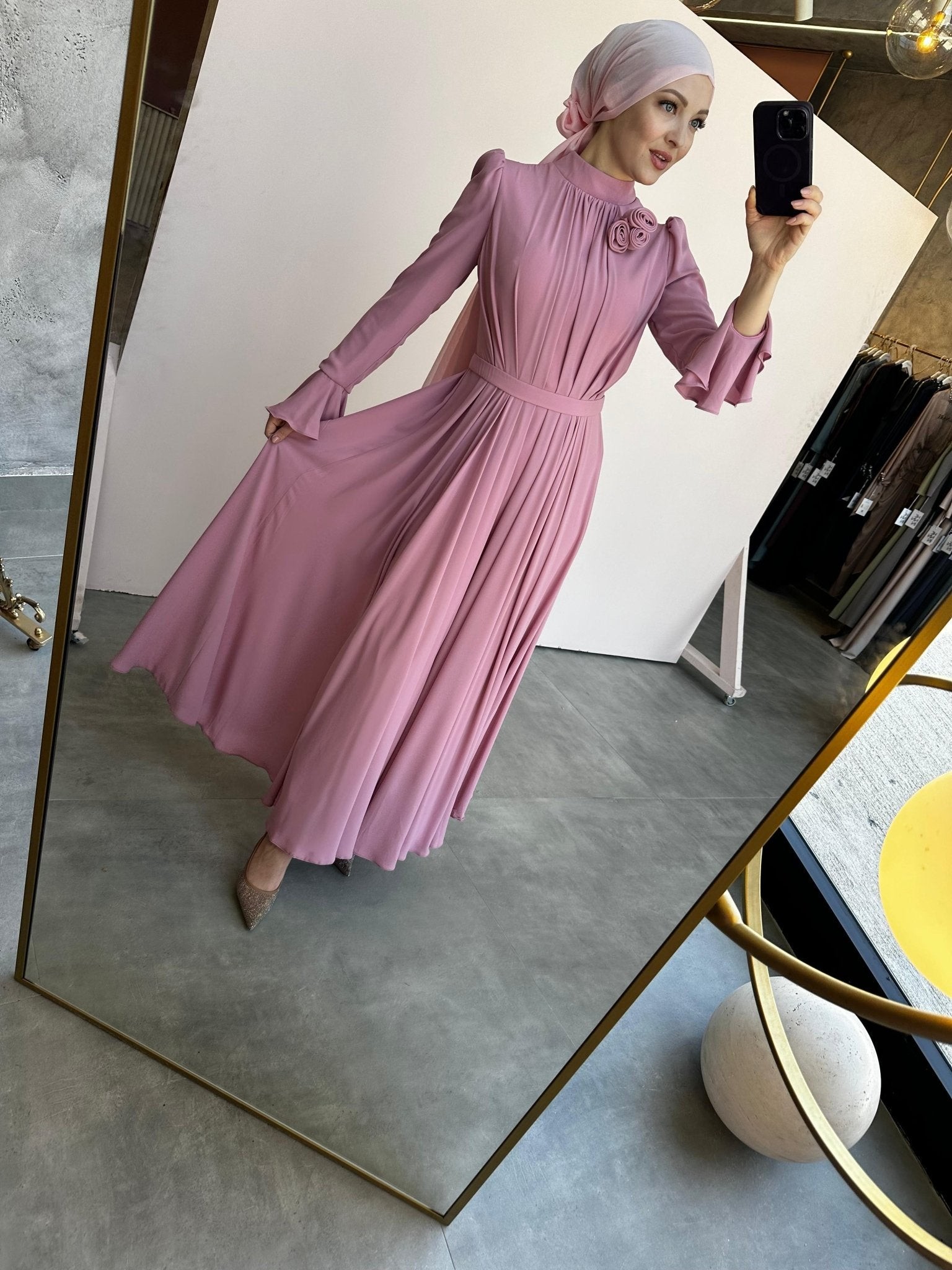 Romantic Hijab Evening Dress