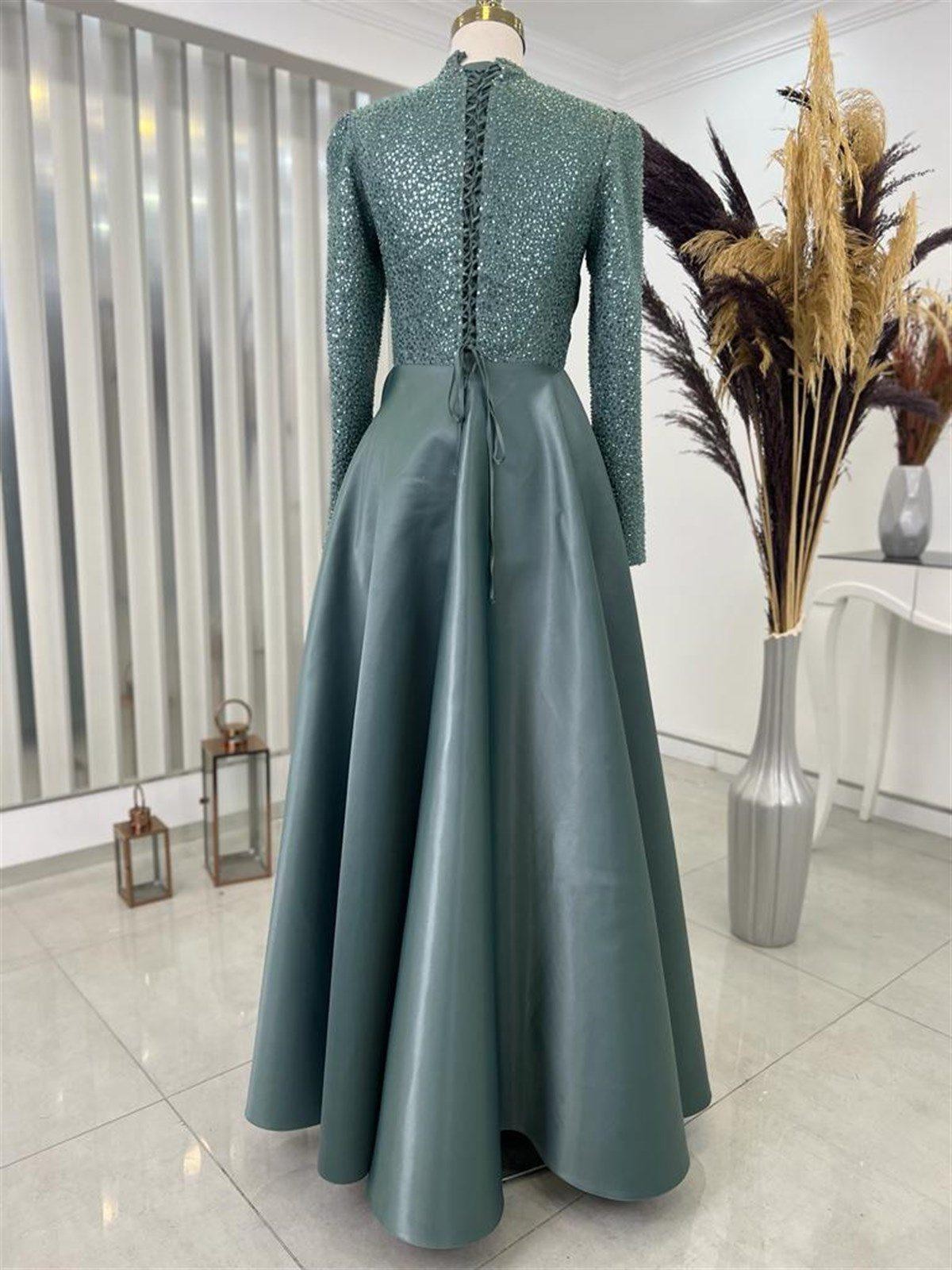 Dream Hijab Evening Dress - Green