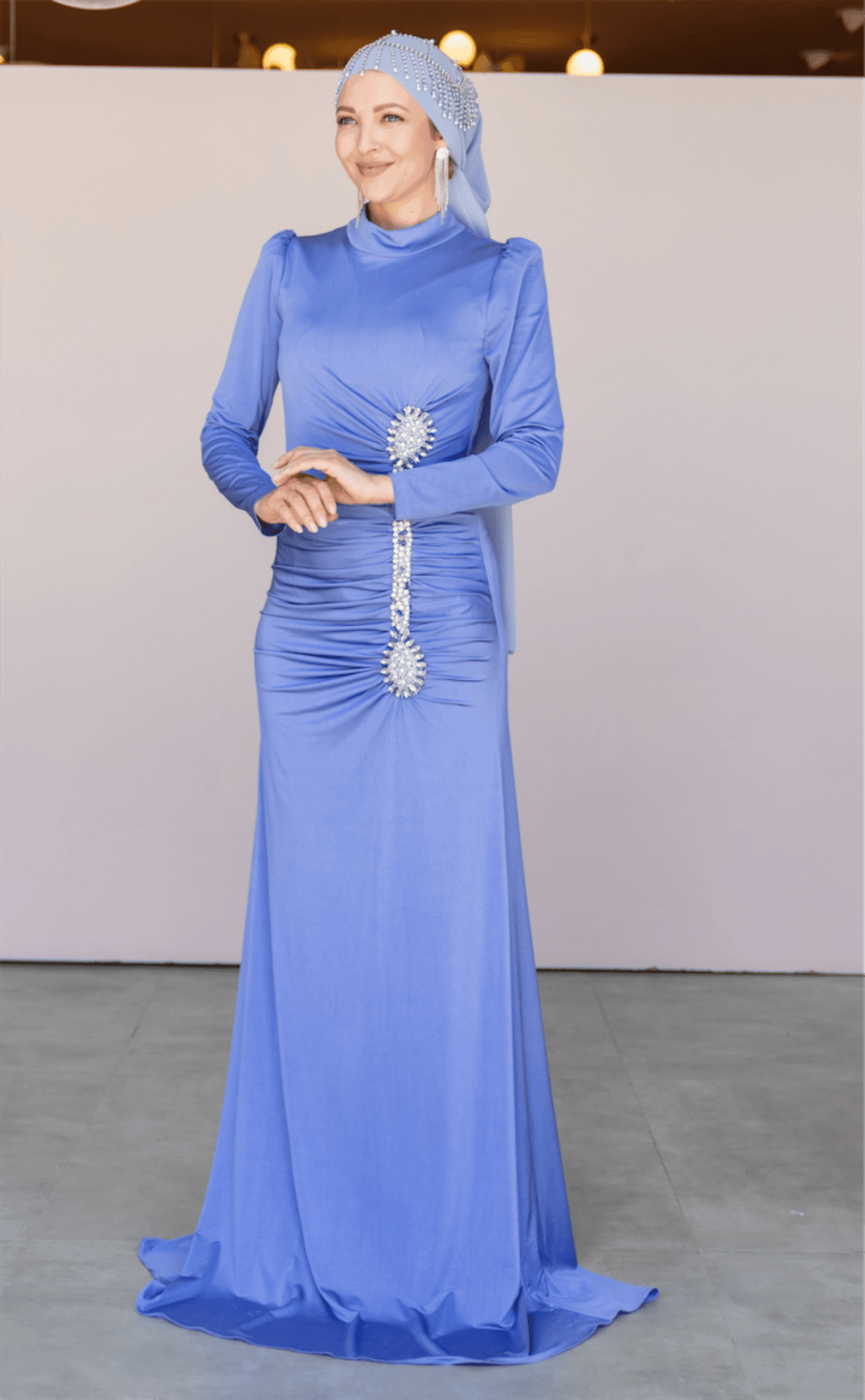 Lydia Hijab Evening Dress - Lilac