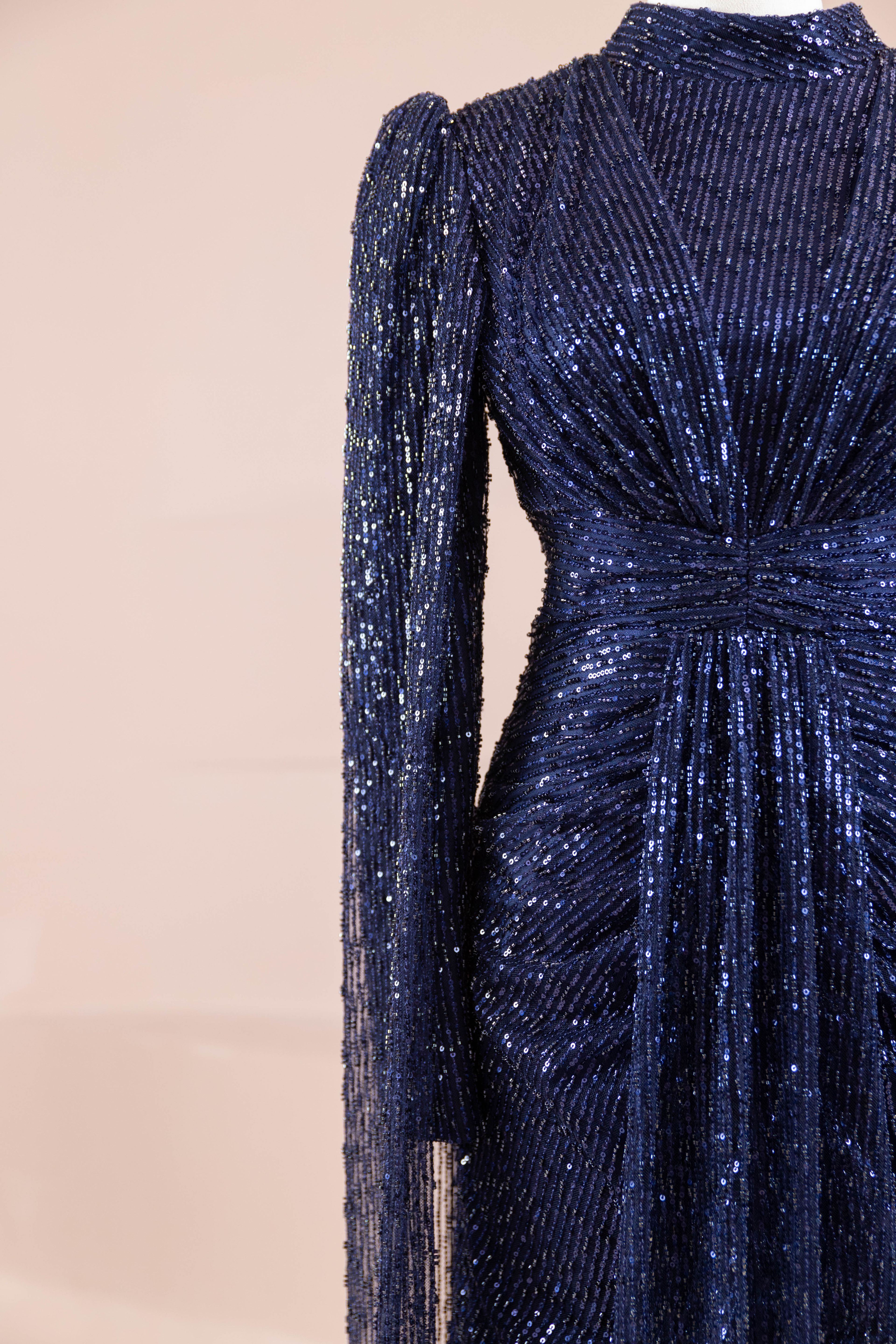 Solea Tesettür Abiye - Navy Blue