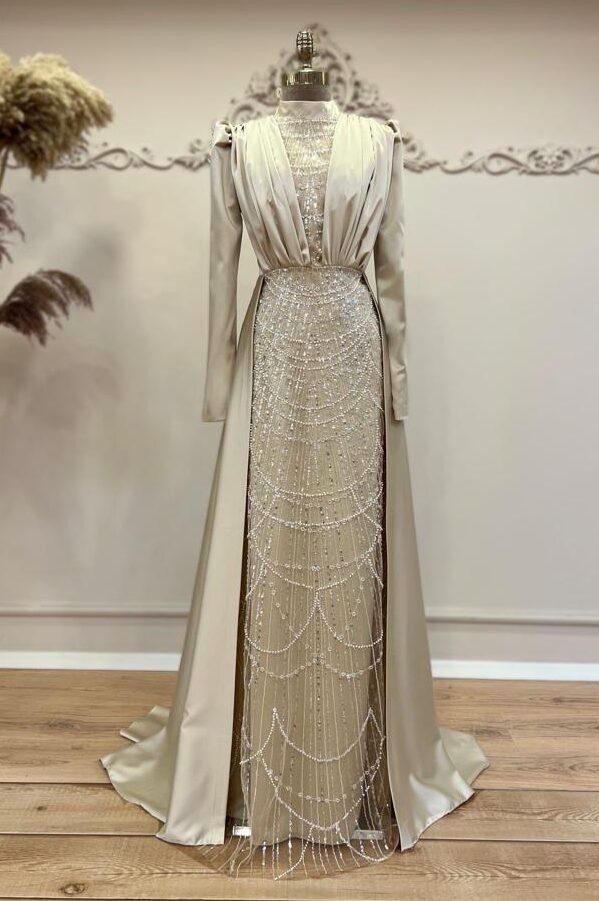 Robe de soirée Mathilda Hijab - Or