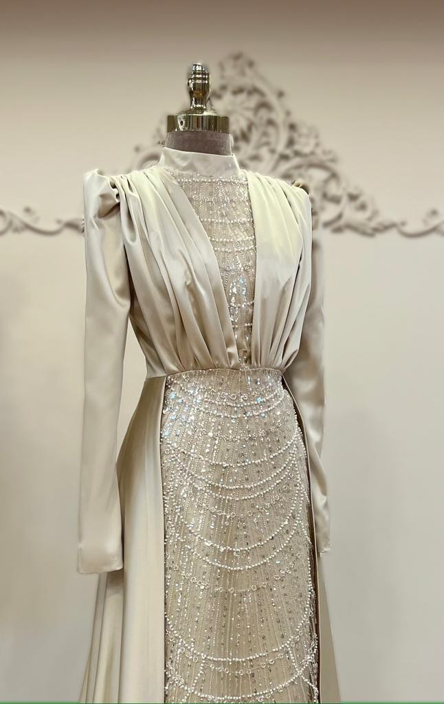Robe de soirée Mathilda Hijab - Or