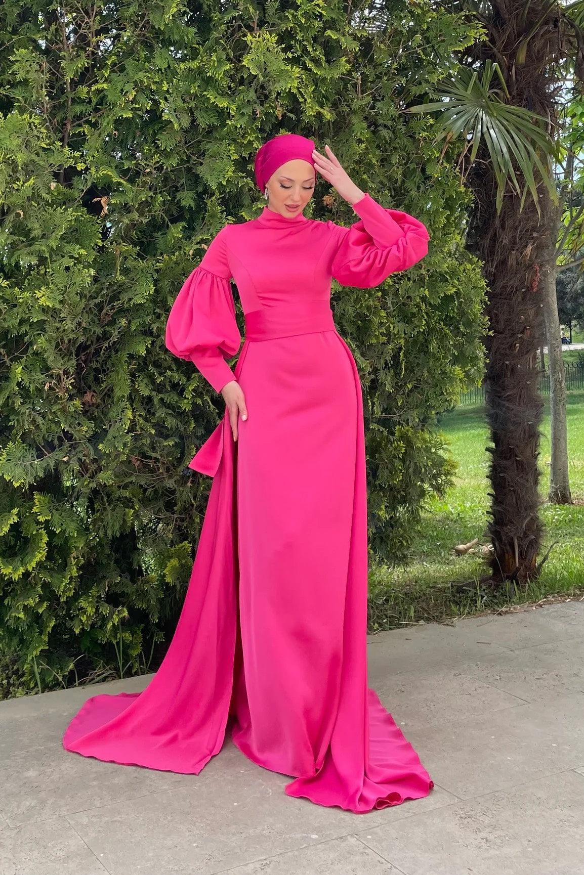 Parla Hijab Evening Dress - Pink