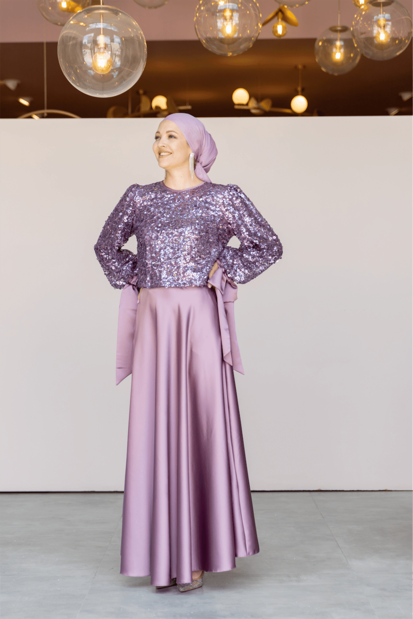 Ferce Hijab Evening Dress - Lilac